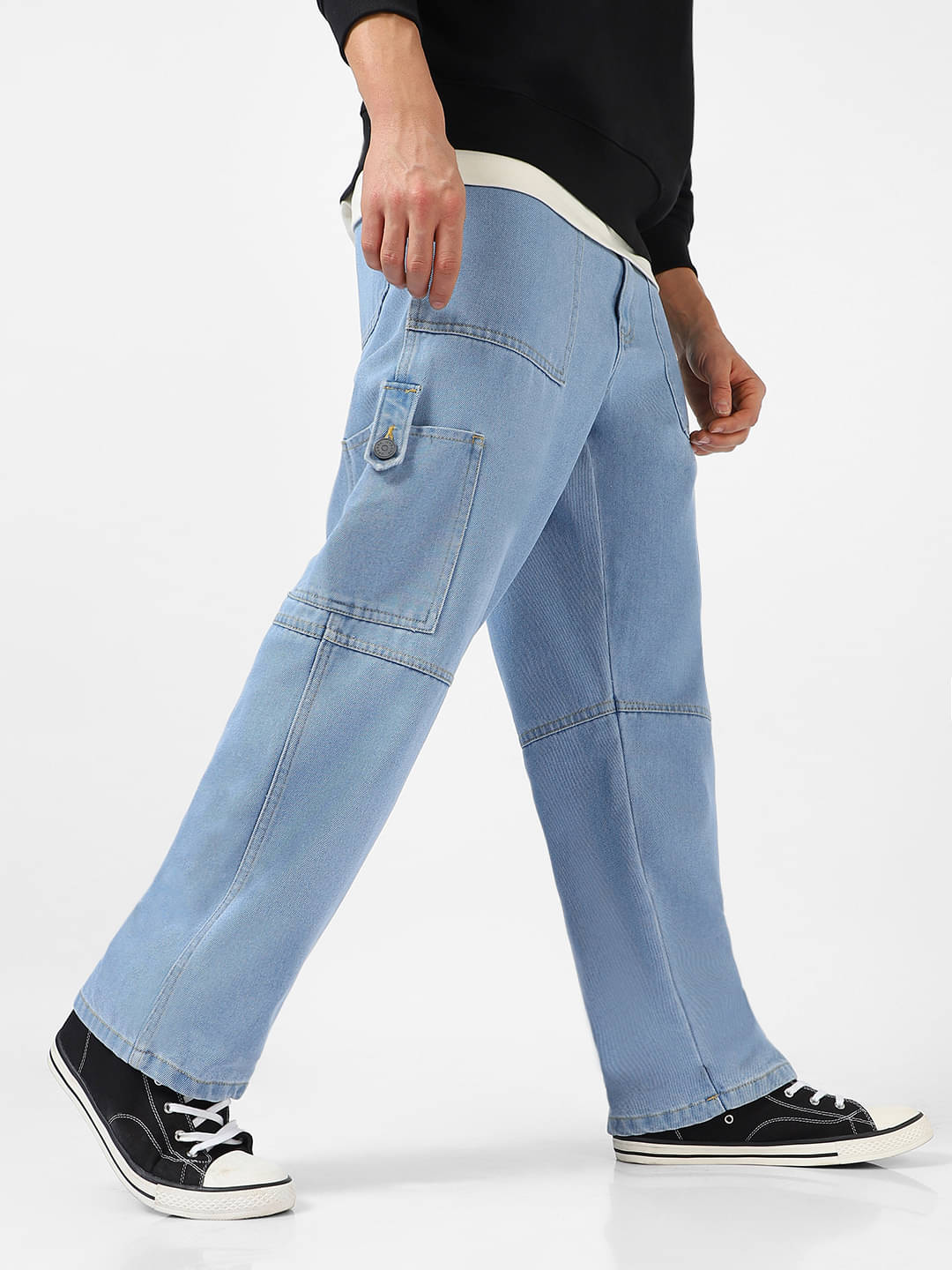 Urbano Fashion Relaxed Washed Men's Jeans - Mid Blue ( Pack of 1 ) Urbano Fashion Relaxed Washed Men's Jeans - Mid Blue ( Pack of 1 )