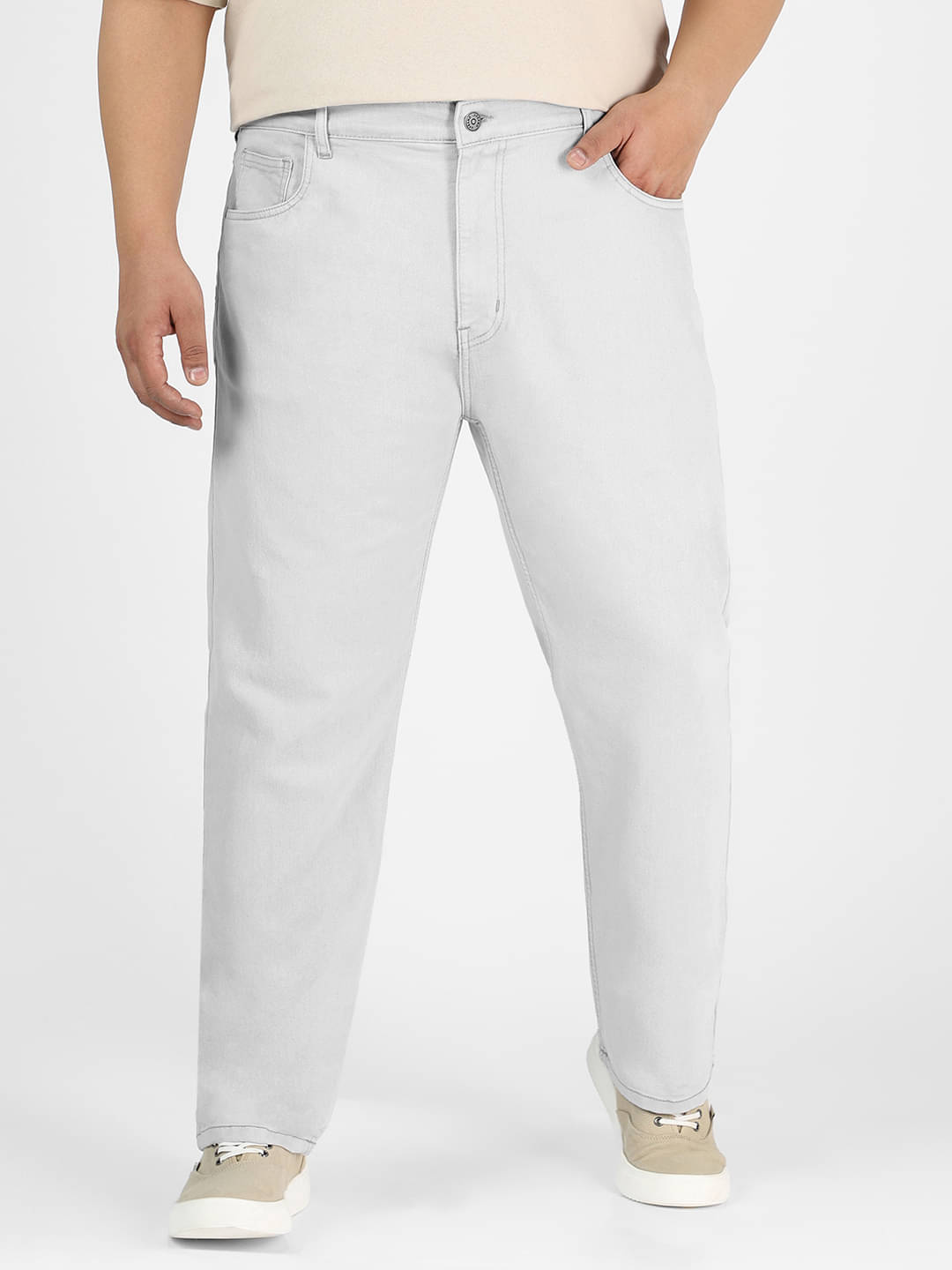 Urbano Plus Regular Fit Basic Men's Jeans - Grey ( Pack of 1 ) Urbano Plus Regular Fit Basic Men's Jeans - Grey ( Pack of 1 )