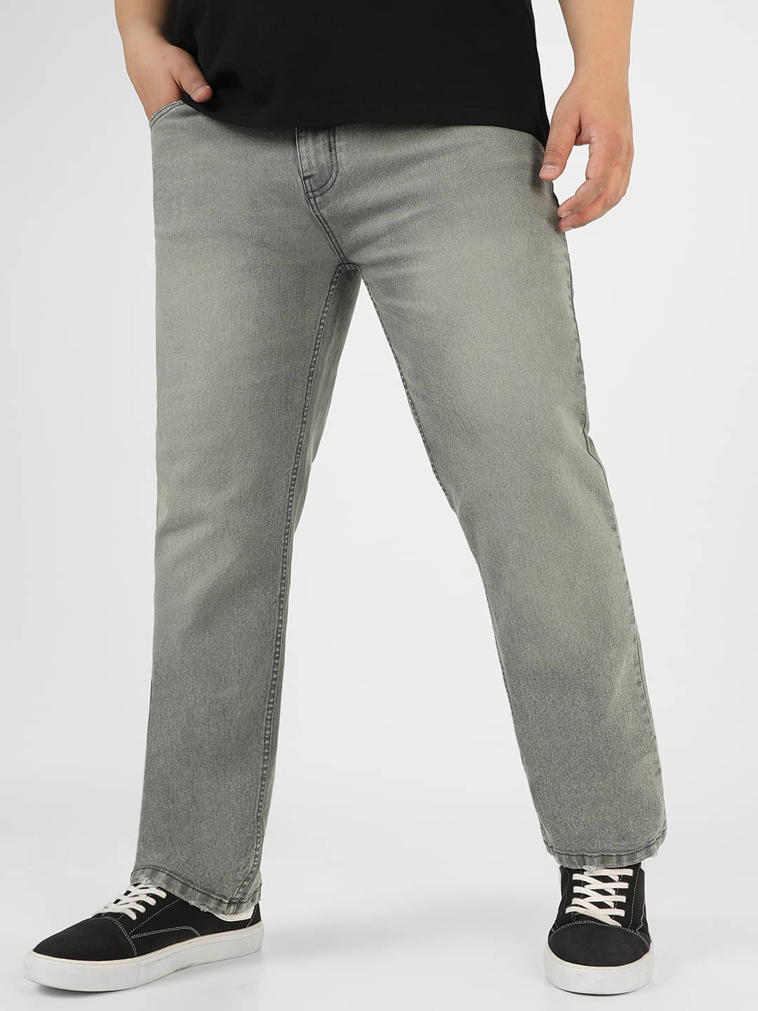     			Urbano Plus Regular Fit Washed Men's Jeans - Grey ( Pack of 1 )