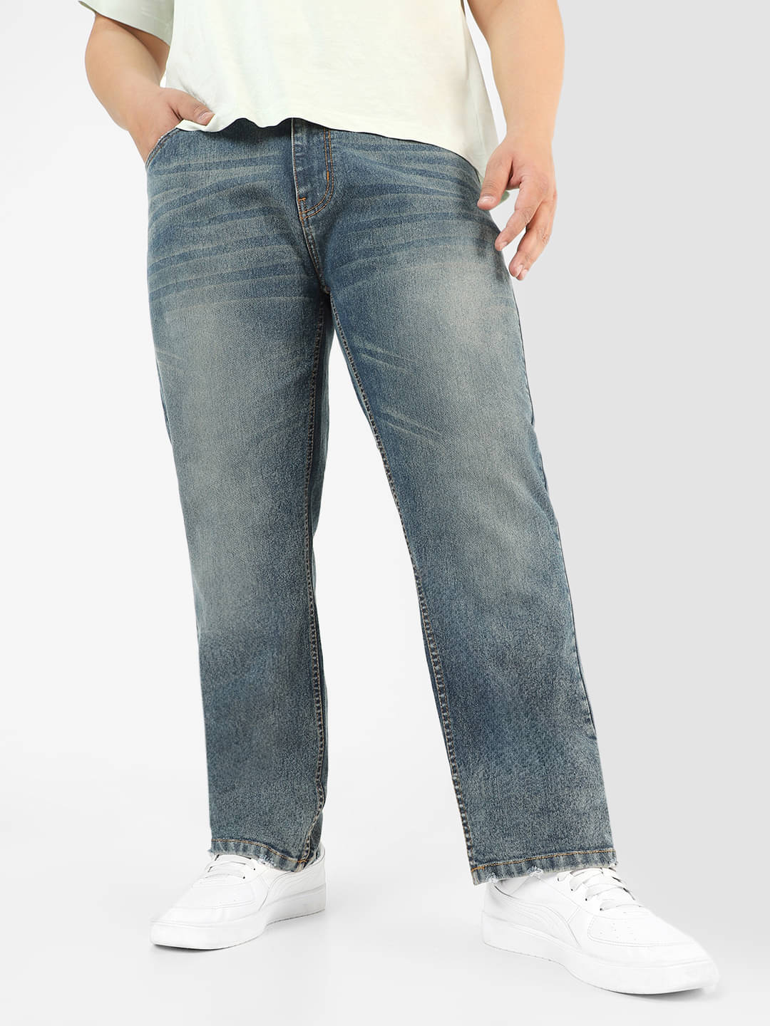 Urbano Plus Regular Fit Washed Men's Jeans - Blue ( Pack of 1 ) Urbano Plus Regular Fit Washed Men's Jeans - Blue ( Pack of 1 )