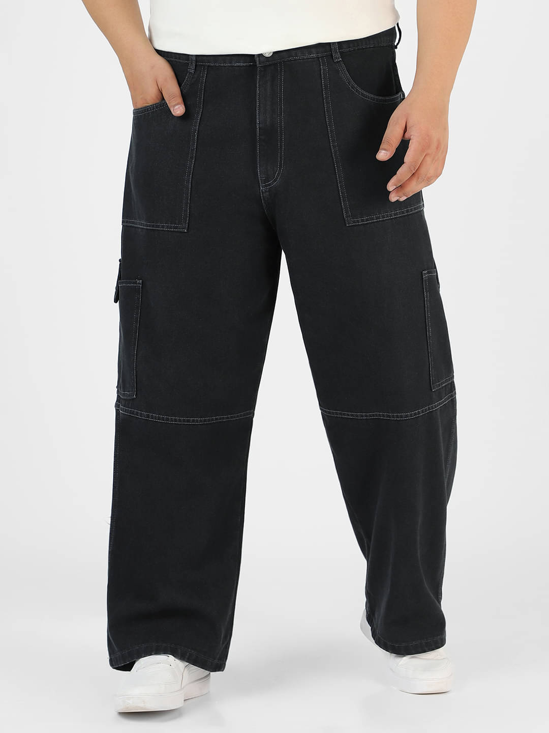     			Urbano Plus Relaxed Basic Men's Jeans - Dark Grey ( Pack of 1 )