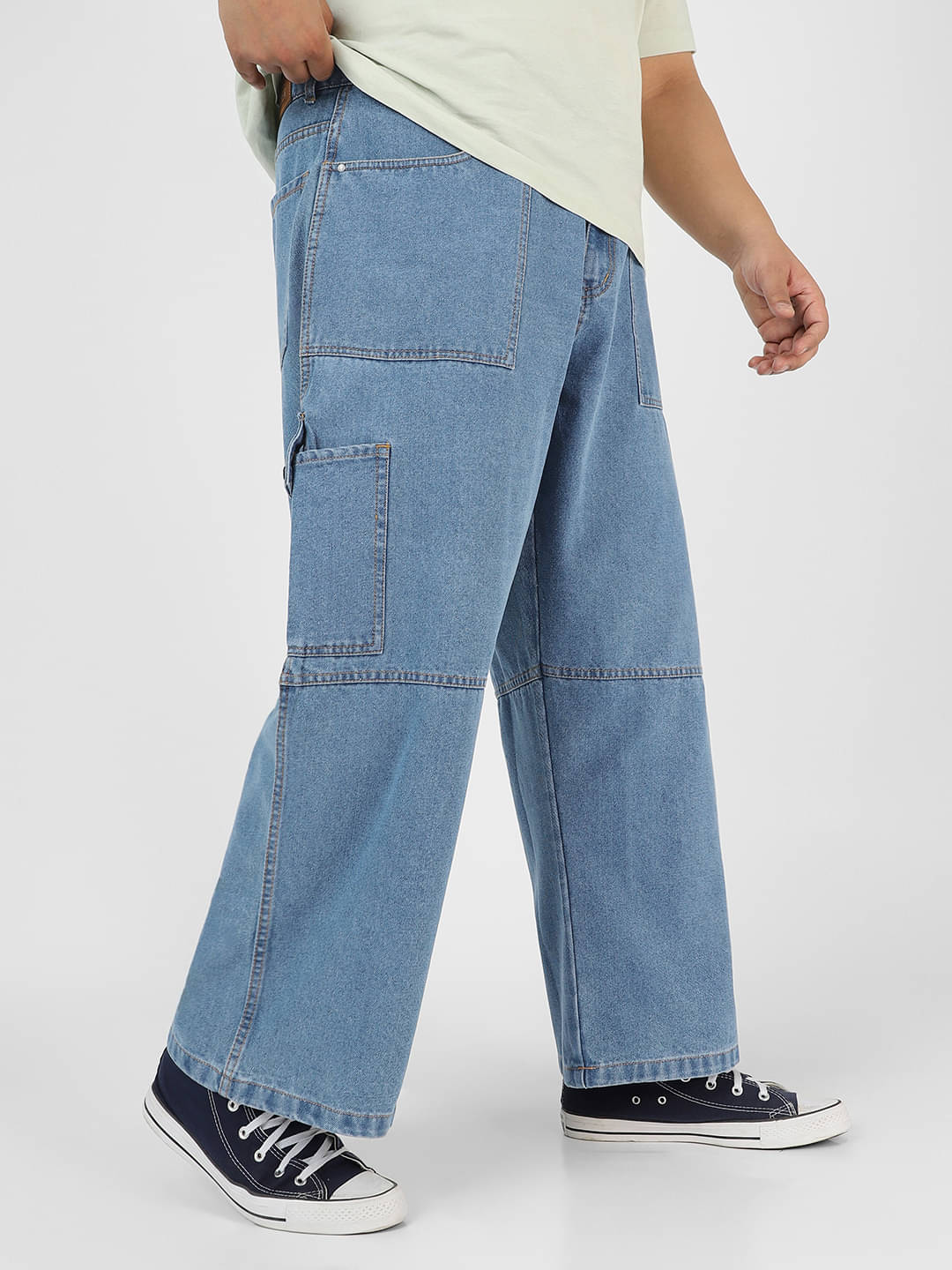 Urbano Plus Relaxed Washed Men's Jeans - Light Blue ( Pack of 1 ) Urbano Plus Relaxed Washed Men's Jeans - Light Blue ( Pack of 1 )