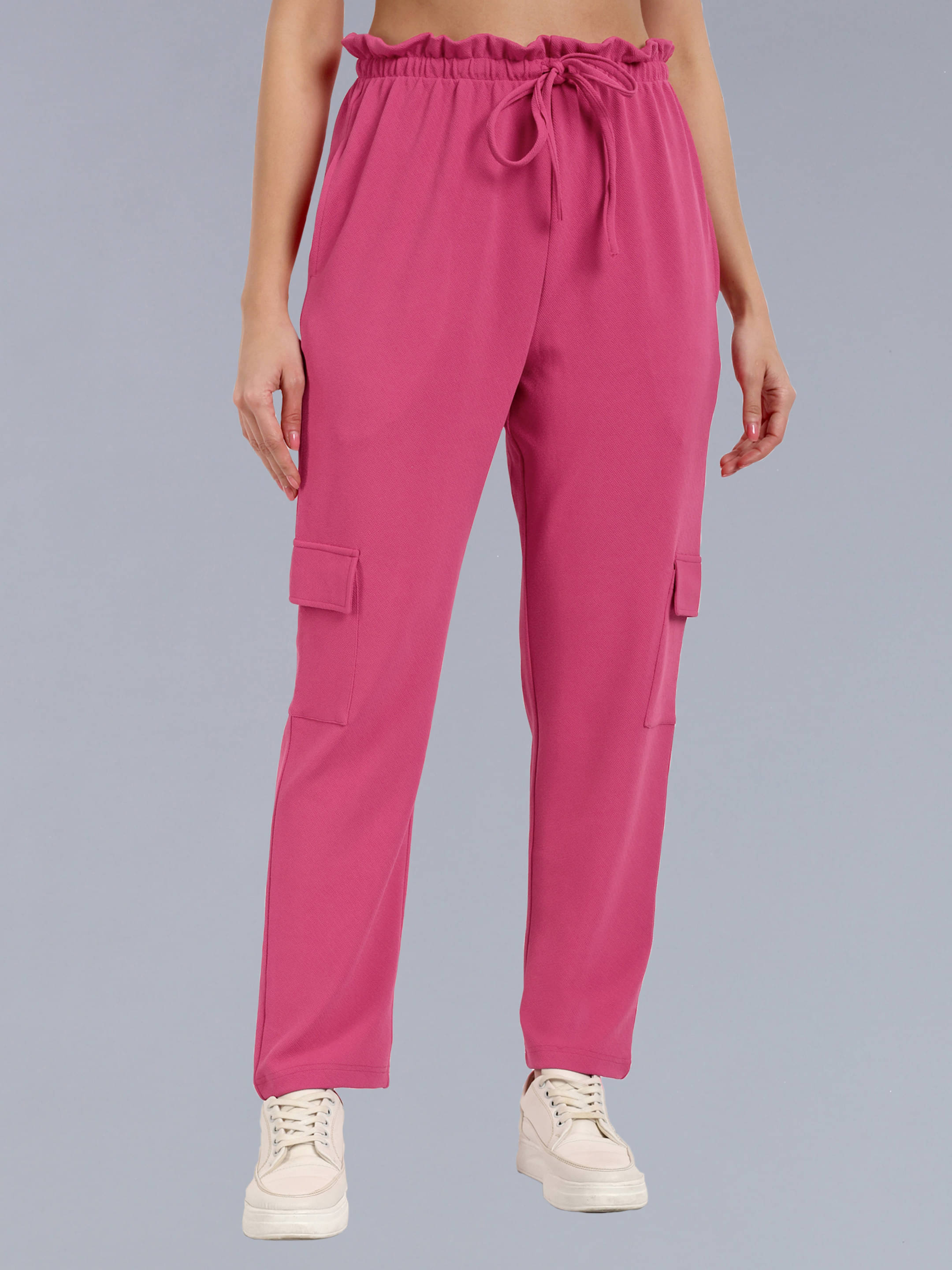     			Anjir Pink Polyester Wide Leg Women's Casual Pants ( Pack of 1 )