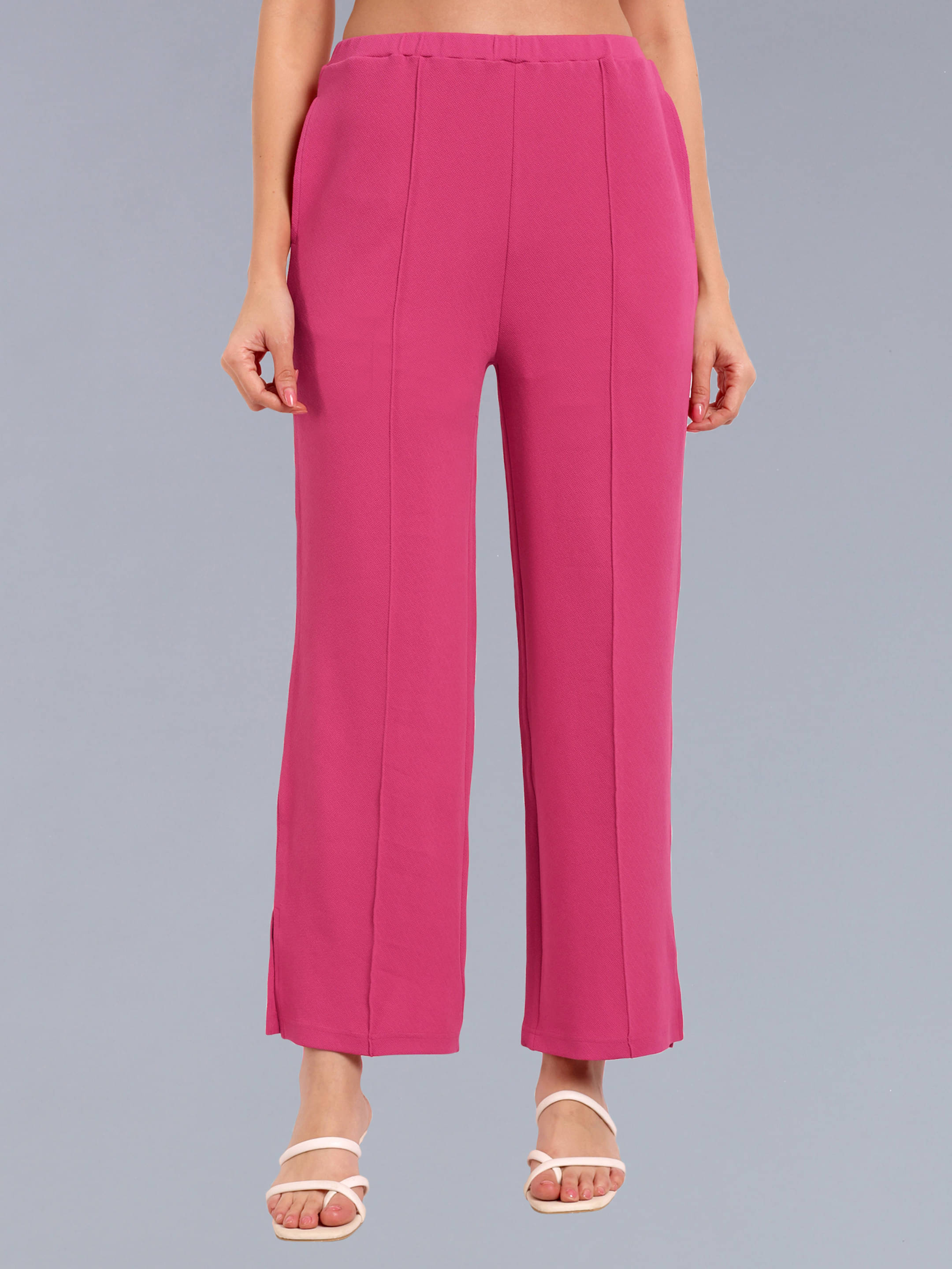     			Anjir Pink Polyester Wide Leg Women's Formal Pants ( Pack of 1 )