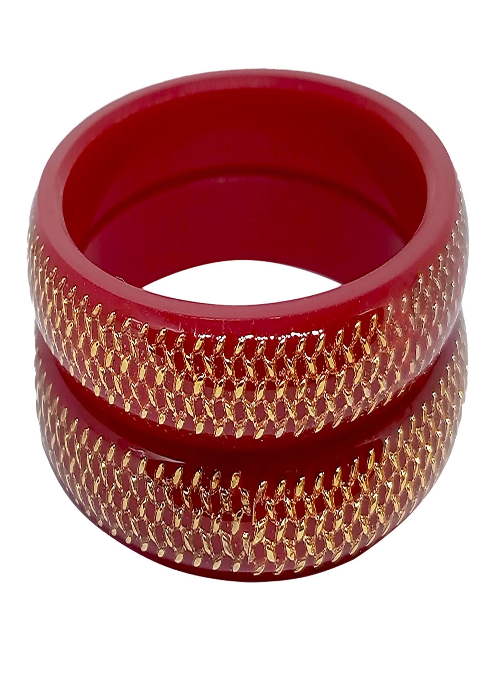 Bovzen Red Bangle ( Pack of 2 ) - Bangles & Bracelets | Buy online on ZillyBuy