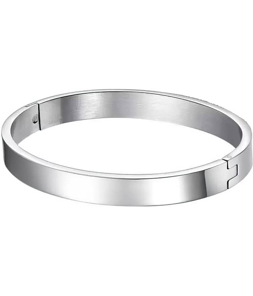 Fashion Frill Silver Chain For Men Stainless Steel Square Silver Chain Pendant with Silver Kada Bracelet For Men Boys Stylish Mens Jewellery