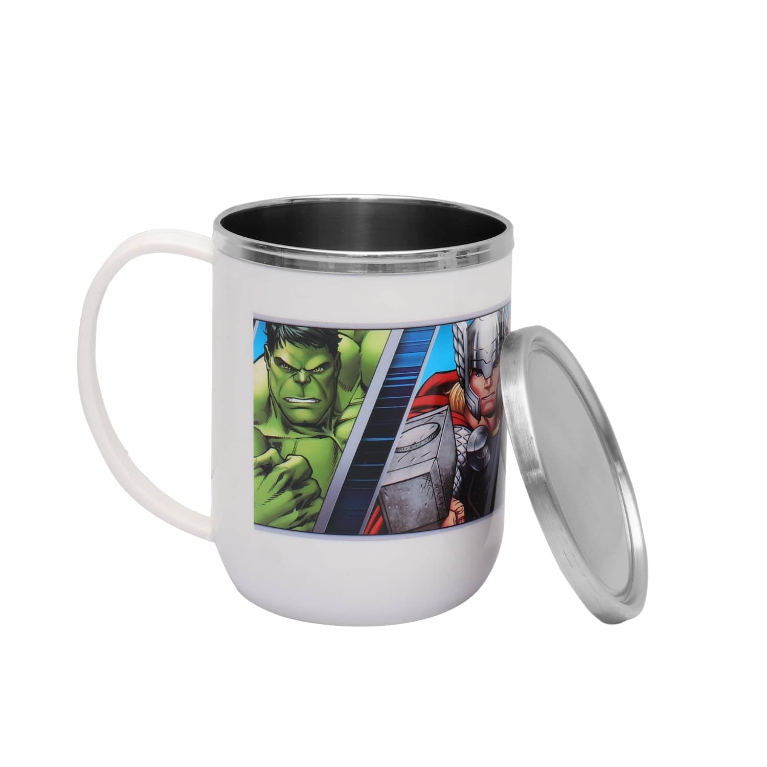 Jaypee Plus CUPSHUP Avengers Superhero Stainless Steel Milk Mug 400 mL ( Pack of 1 )