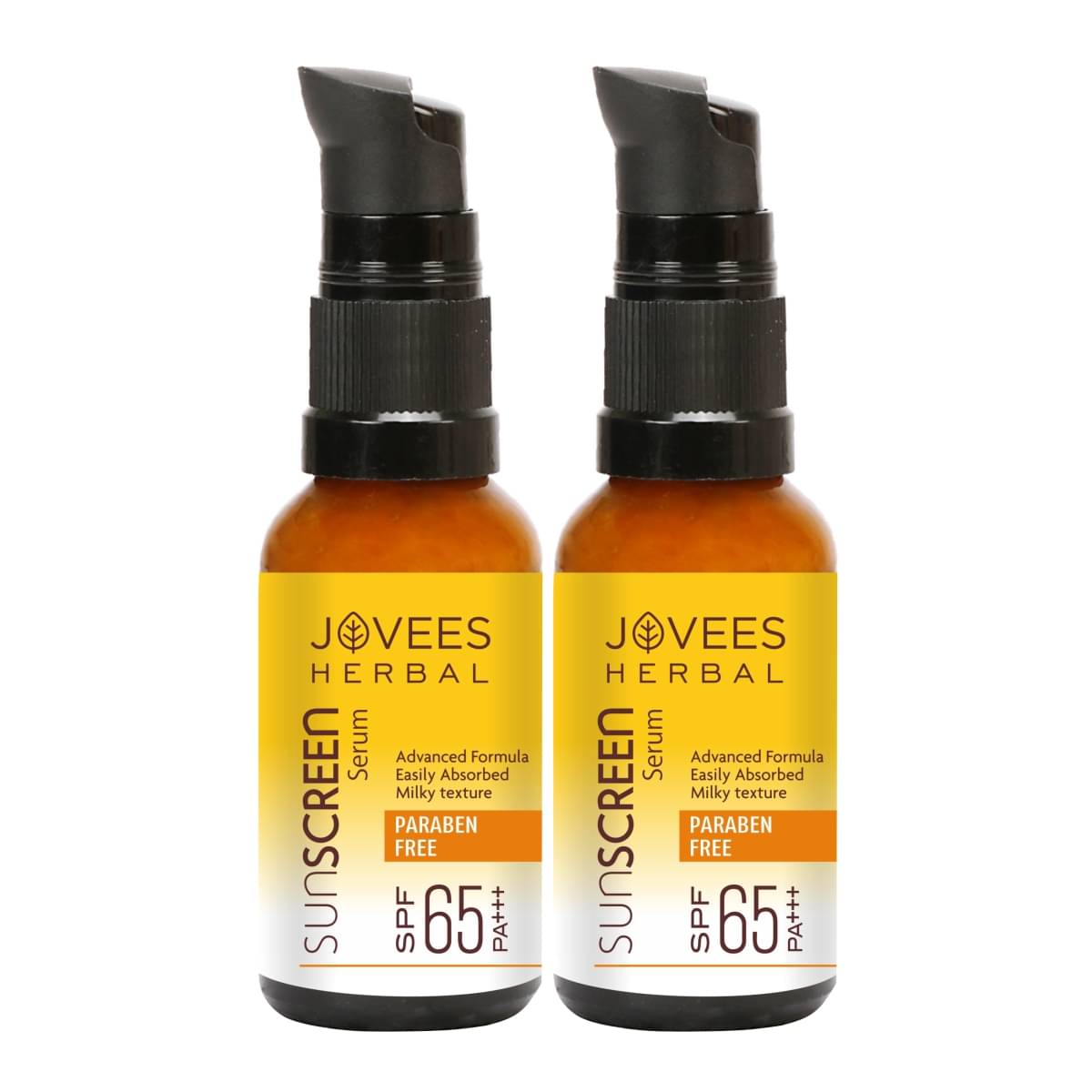     			Jovees Herbal Sunscreen Face Serum SPF 65 PA+++ For All Skin Types 30ml (Pack of 2)