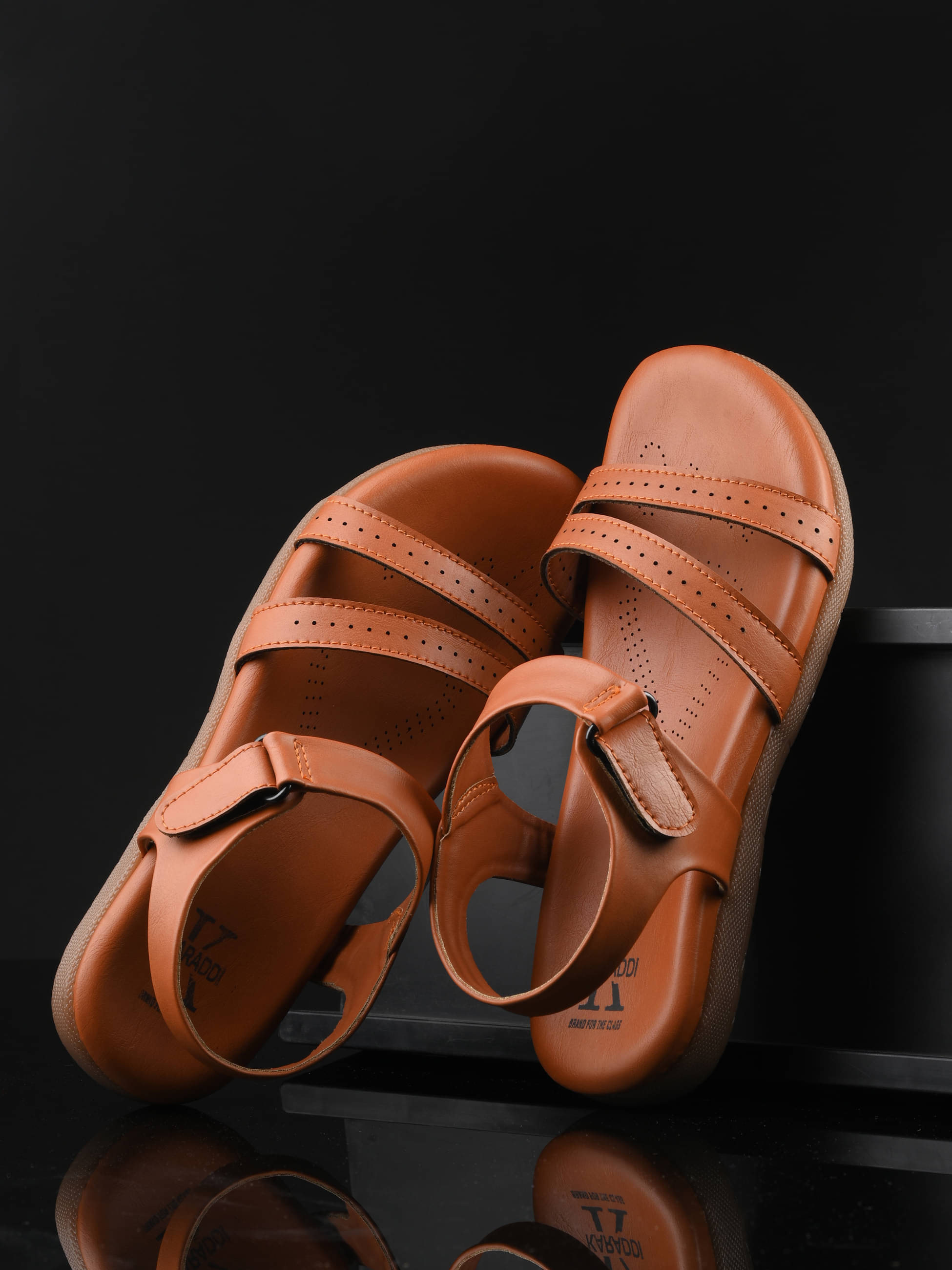     			KARADDI Tan Women's Flats