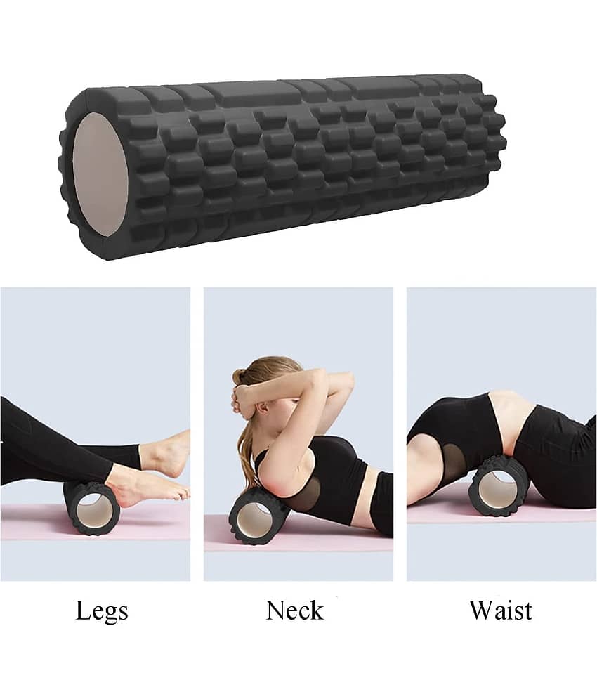 Massage Foam Roller Therapy Yoga Gym Physio Injury Foam Roller (Black) Pack of 1 - Sports and Fitness Equipment | Buy online on ZillyBuy