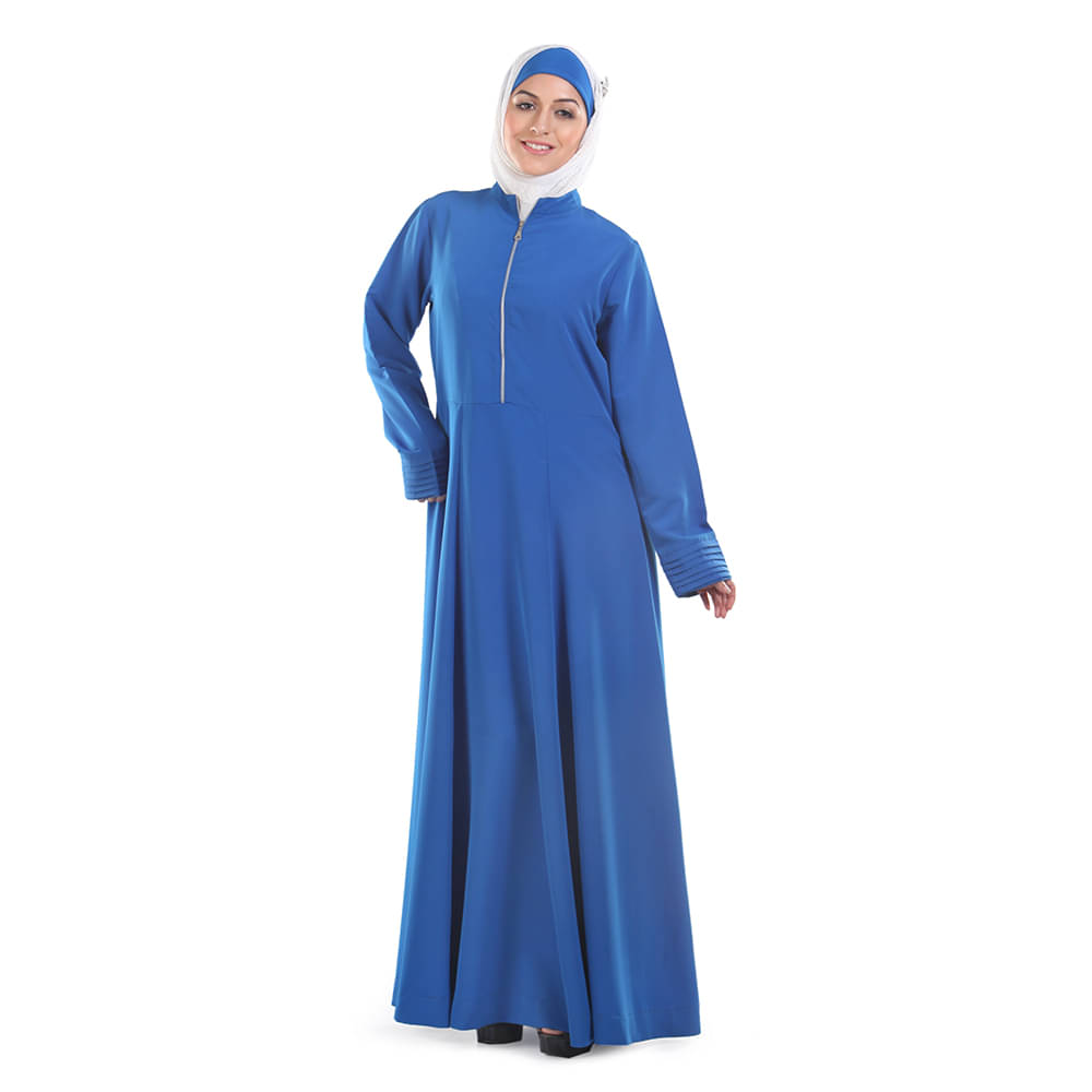     			Momin Libas Blue Polyester Stitched Burqas without Hijab -