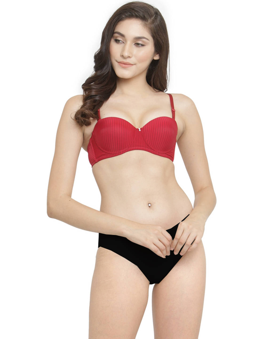 PrettyCat Polyester Women's Bra & Panty Set ( Red )     			PrettyCat Polyester Women's Bra & Panty Set ( Red )