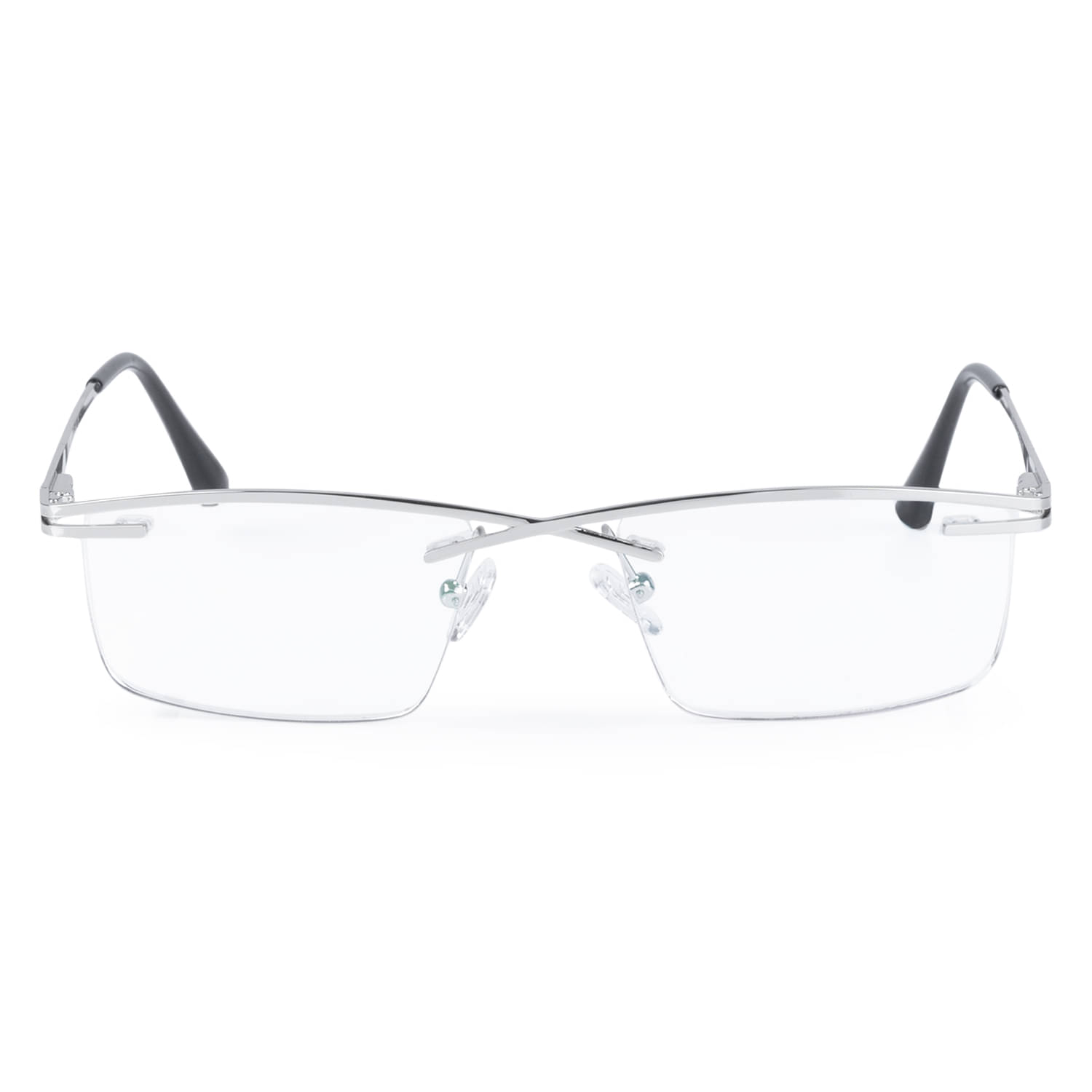    			Redex Silver Rectangular Eyeglass Frame ( Pack of 1 )