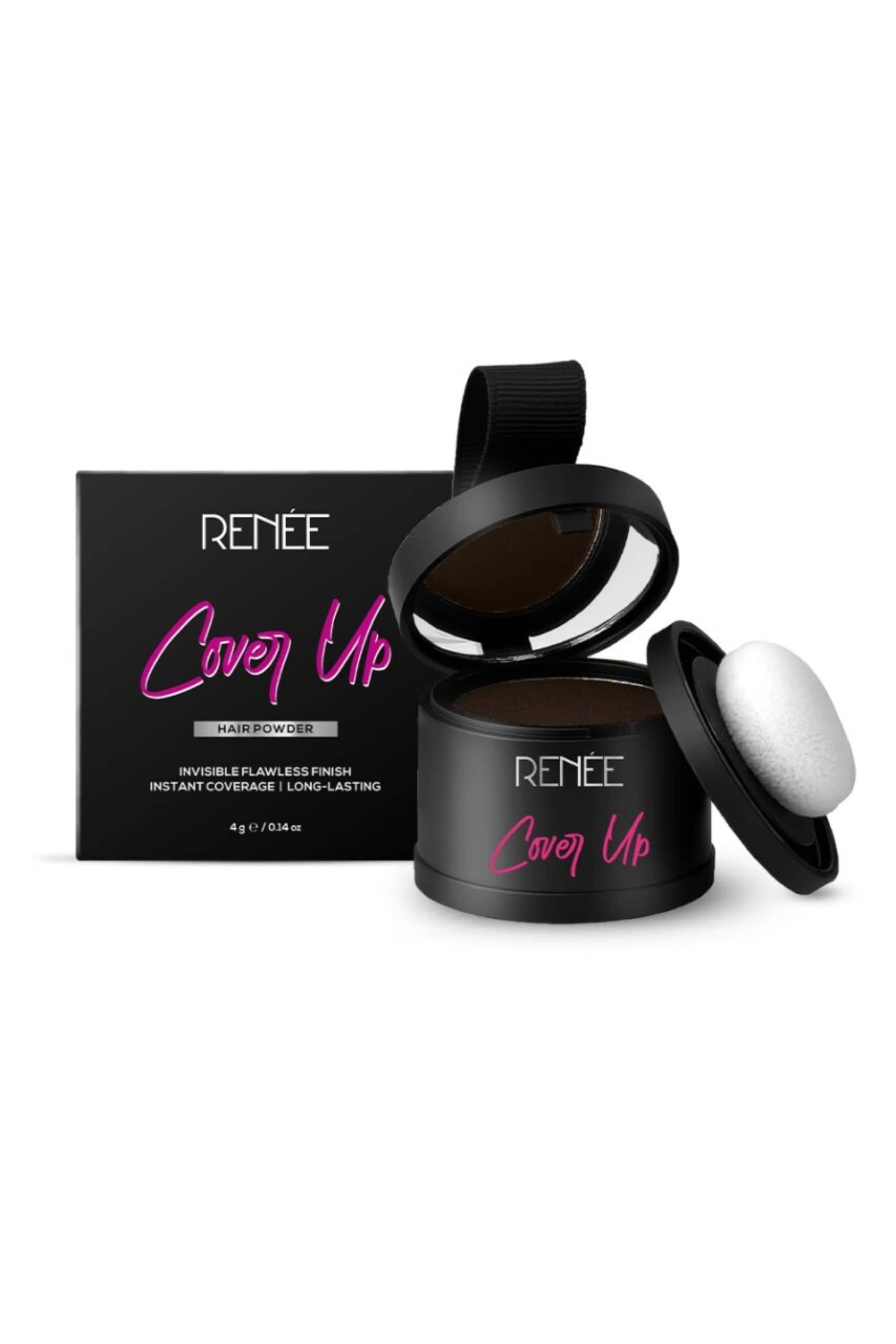 RENEE Cover-Up Hair Powder- Brown,  Bald Spot & Grey Hair Cover Solution,4 g