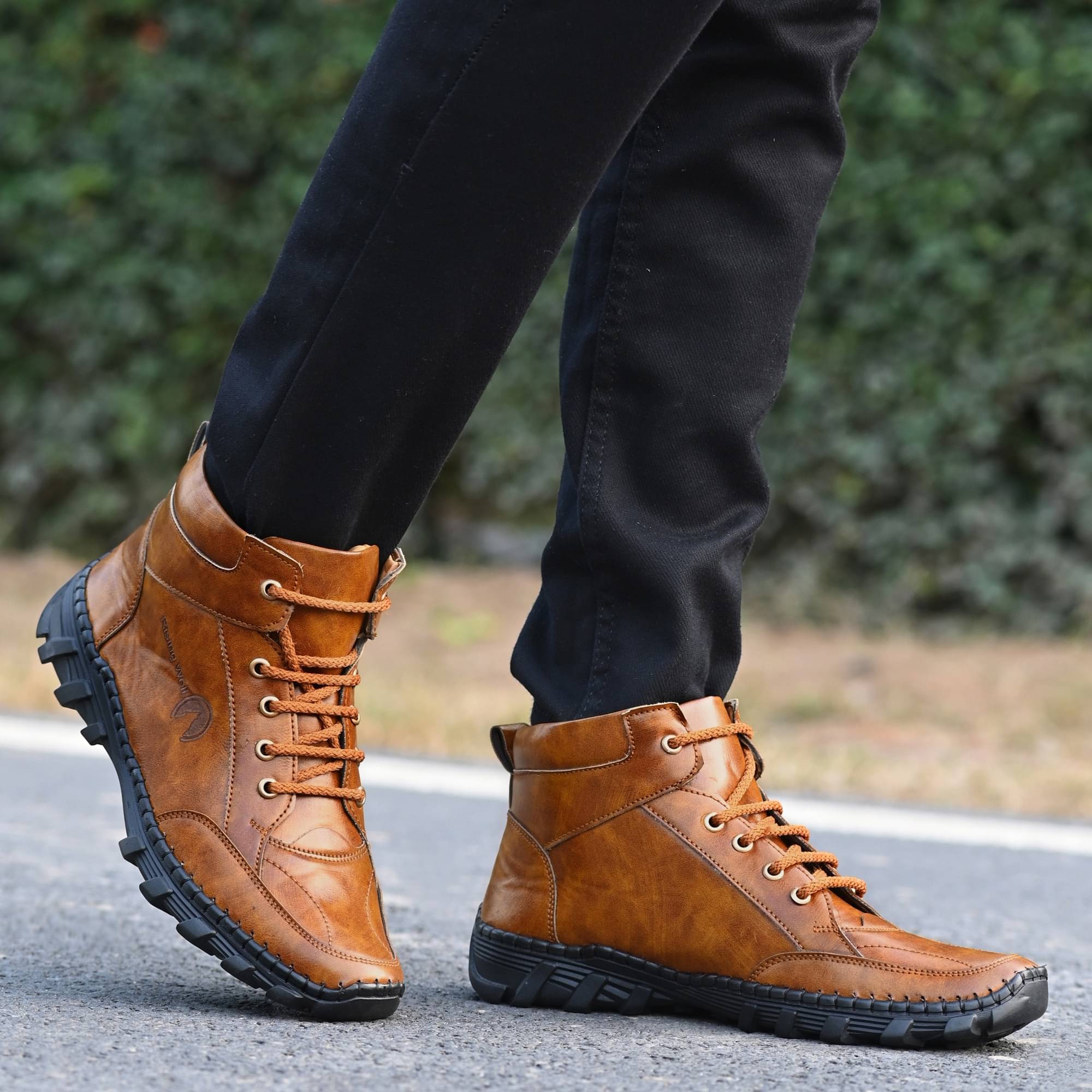     			Rising Wolf Tan Men's Casual Boots