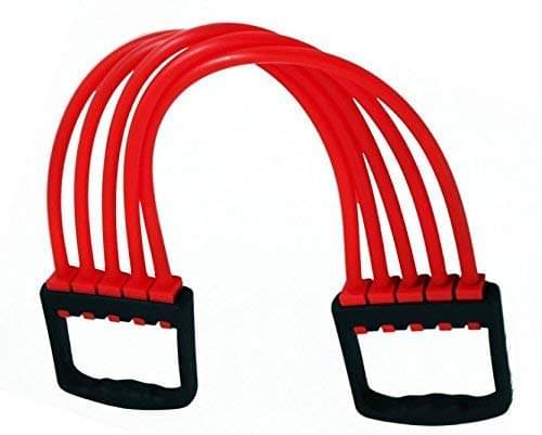 Rubber Rope Adjustable 5 Silicone Stripes Chest Expander Resistance Tube Resistance Tube, Pack of 1 Rubber Rope Adjustable 5 Silicone Stripes Chest Expander Resistance Tube Resistance Tube, Pack of 1
