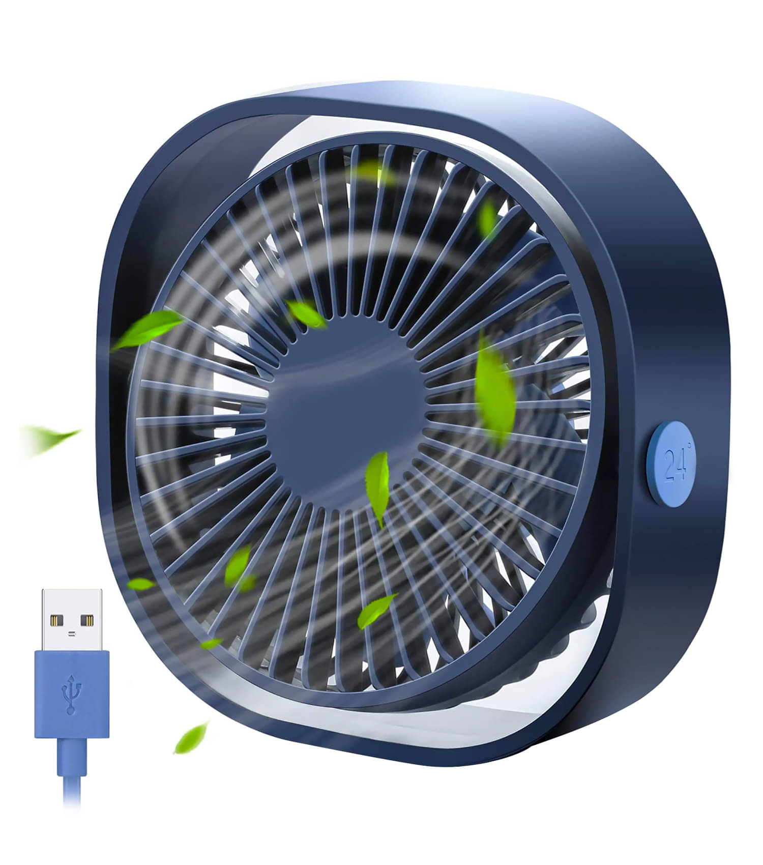 Small Desk Fan has Strong wind with 360 Degree Adjustable design.     			Small Desk Fan has Strong wind with 360 Degree Adjustable design.