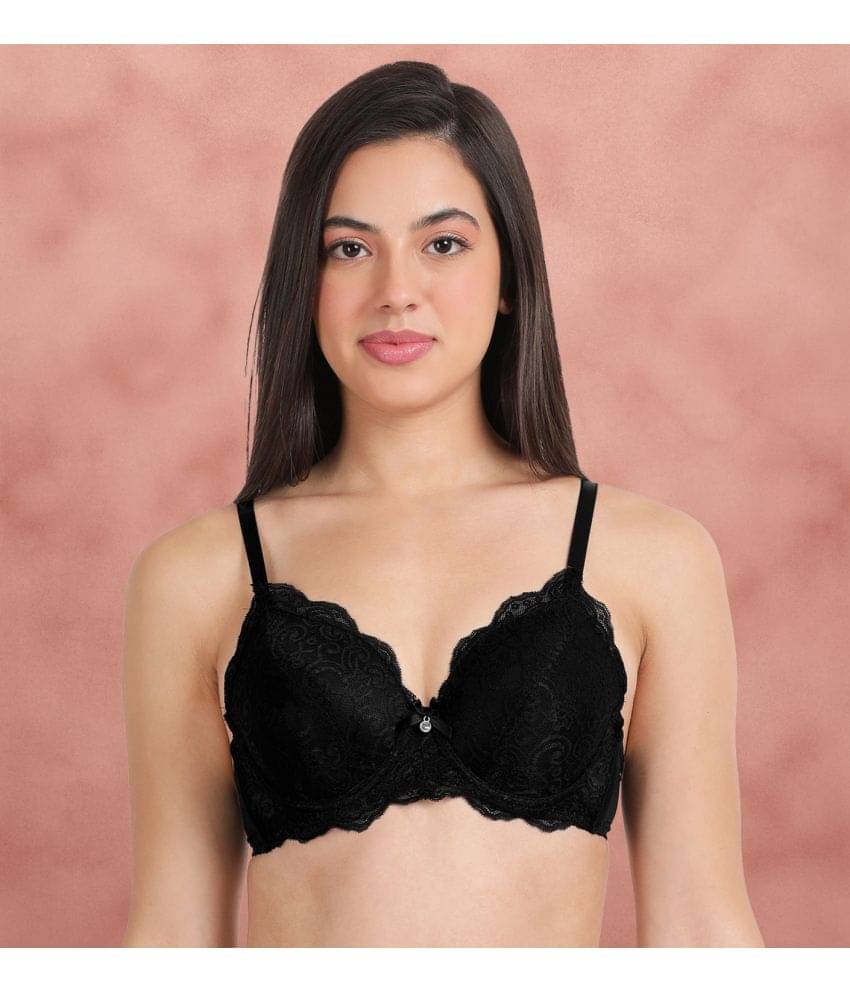 Susie Nylon Lightly Padded Women's Push Up Bra ( Black ) S020F-BlackBeauty     			Susie Nylon Lightly Padded Women's Push Up Bra ( Black ) S020F-BlackBeauty
