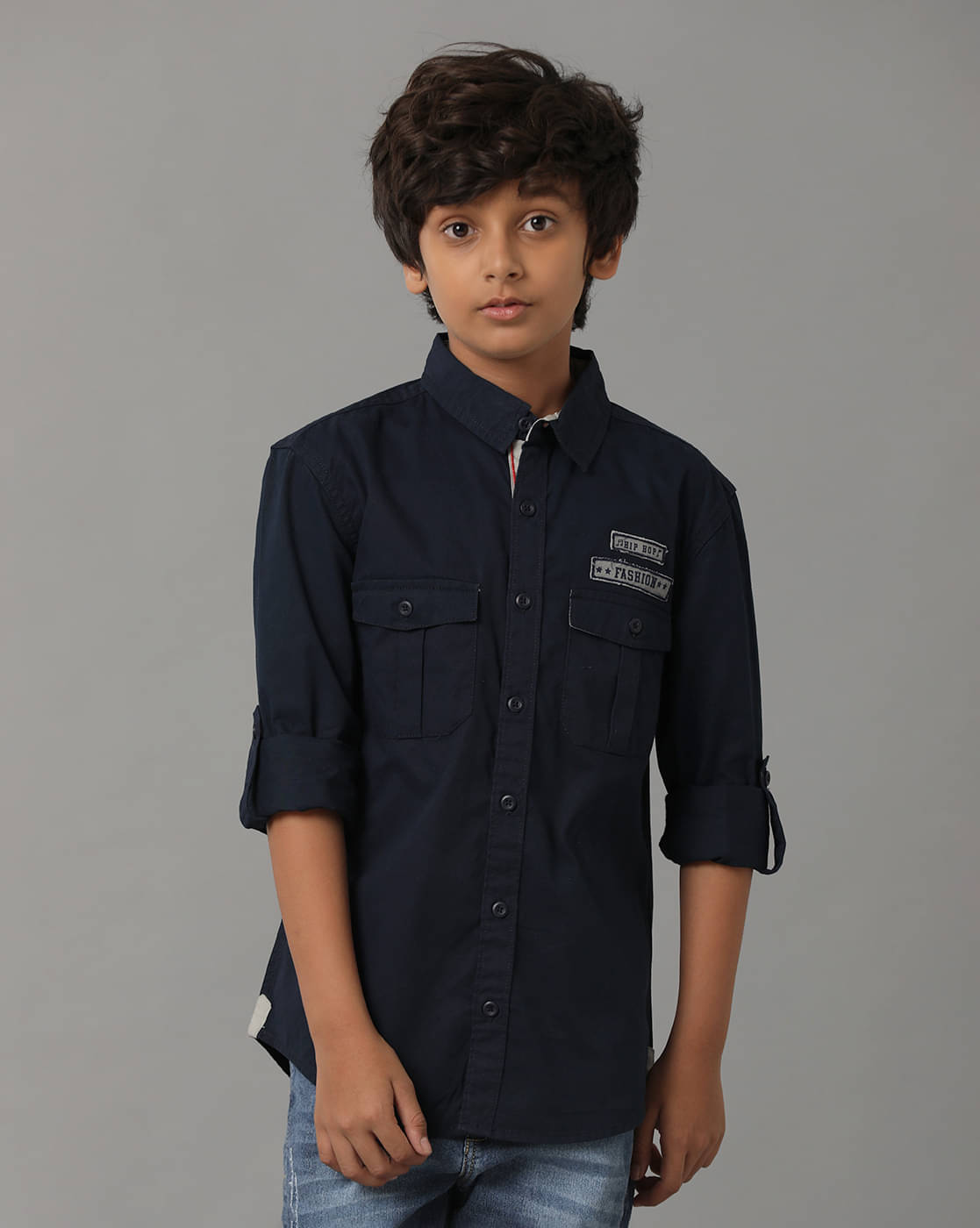 Under Fourteen Only Pack of 1 Boys 100% Cotton Full Sleeves Shirt ( Navy ) Under Fourteen Only Pack of 1 Boys 100% Cotton Full Sleeves Shirt ( Navy )