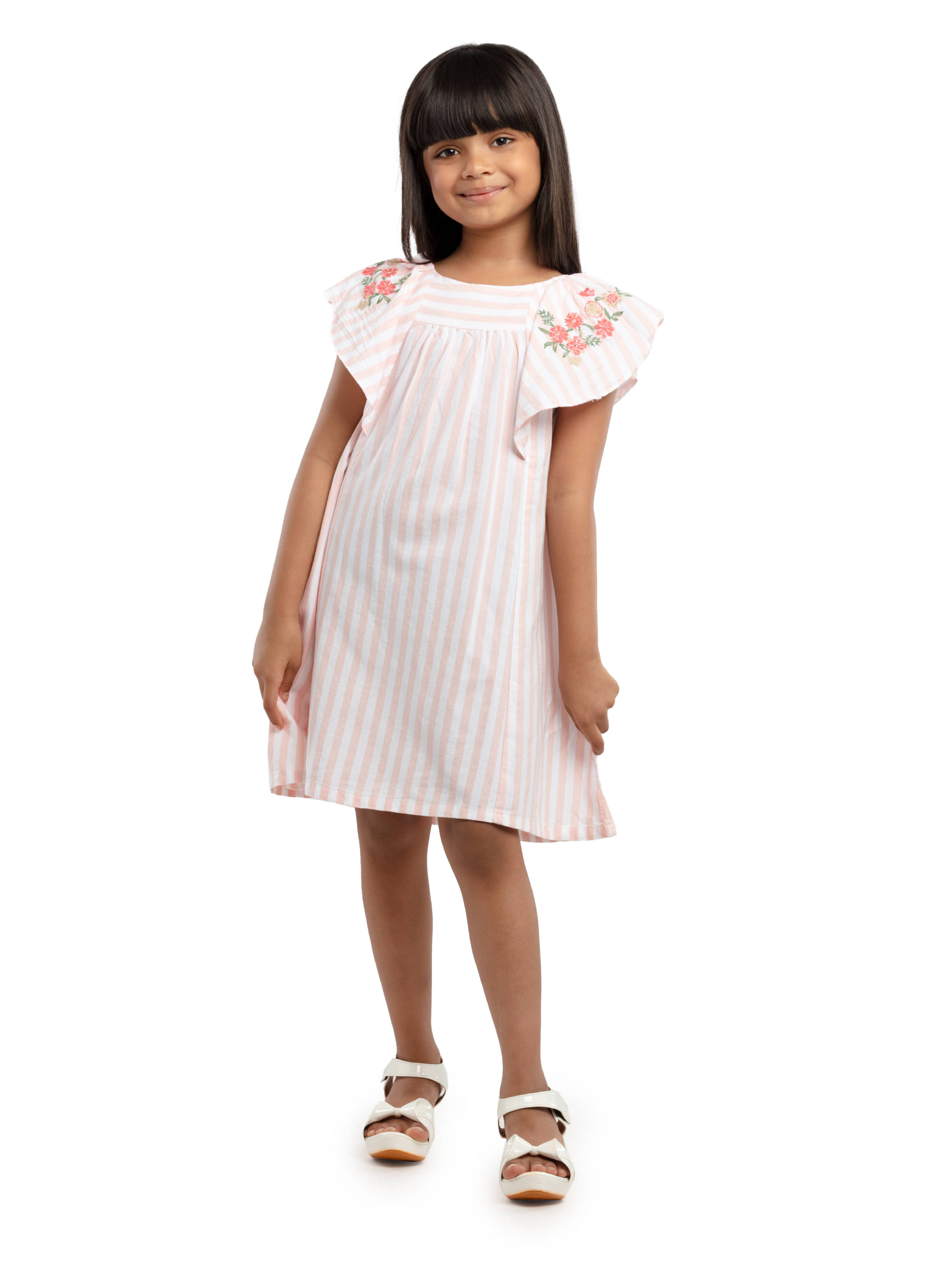     			Under Fourteen Only Cotton A-line Dress For Girls ( Pack of 1 , Pink )