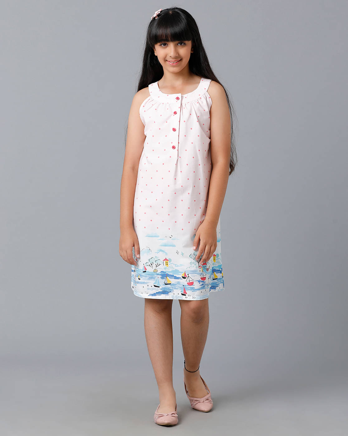 Under Fourteen Only Cotton Asymmetric Dress For Girls ( Pack of 1 , Pink ) Under Fourteen Only Cotton Asymmetric Dress For Girls ( Pack of 1 , Pink )