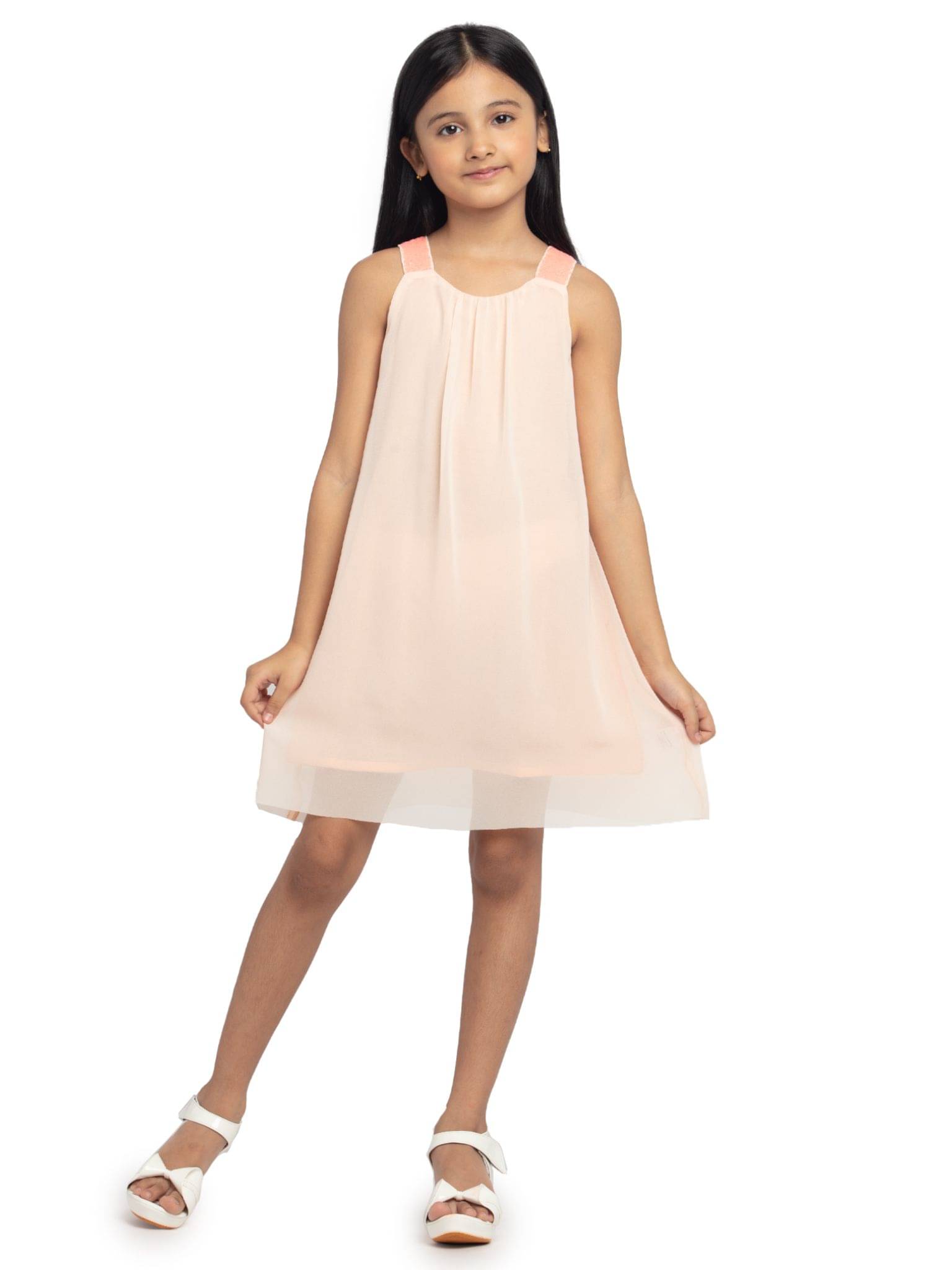 Under Fourteen Only Polyester Asymmetric Dress For Girls ( Pack of 1 , Pink ) Under Fourteen Only Polyester Asymmetric Dress For Girls ( Pack of 1 , Pink )