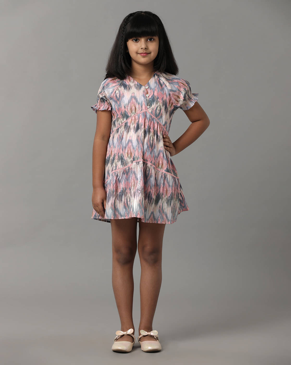 Under Fourteen Only Polyester Asymmetric Dress For Girls ( Pack of 1 , Pink ) Under Fourteen Only Polyester Asymmetric Dress For Girls ( Pack of 1 , Pink )