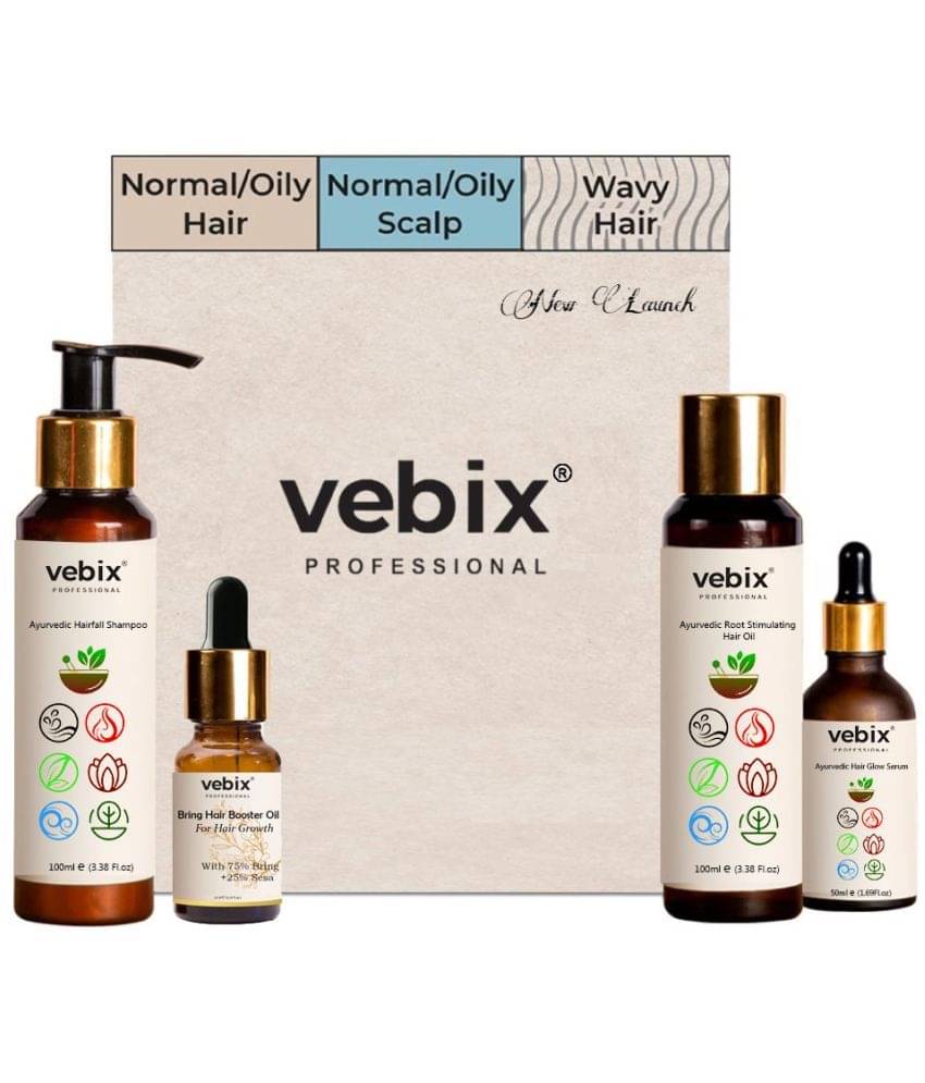 VebixProfessional Customised Regimen -4 Ayurvedic Product Kit - HairFallControl- AntiHairFall Neem Oil +Lotus AntiHairfall Shampoo + Hair - ShinningSerum & BoosterSerum VebixProfessional Customised Regimen -4 Ayurvedic Product Kit - HairFallControl- AntiHairFall Neem Oil +Lotus AntiHairfall Shampoo + Hair - ShinningSerum & BoosterSerum