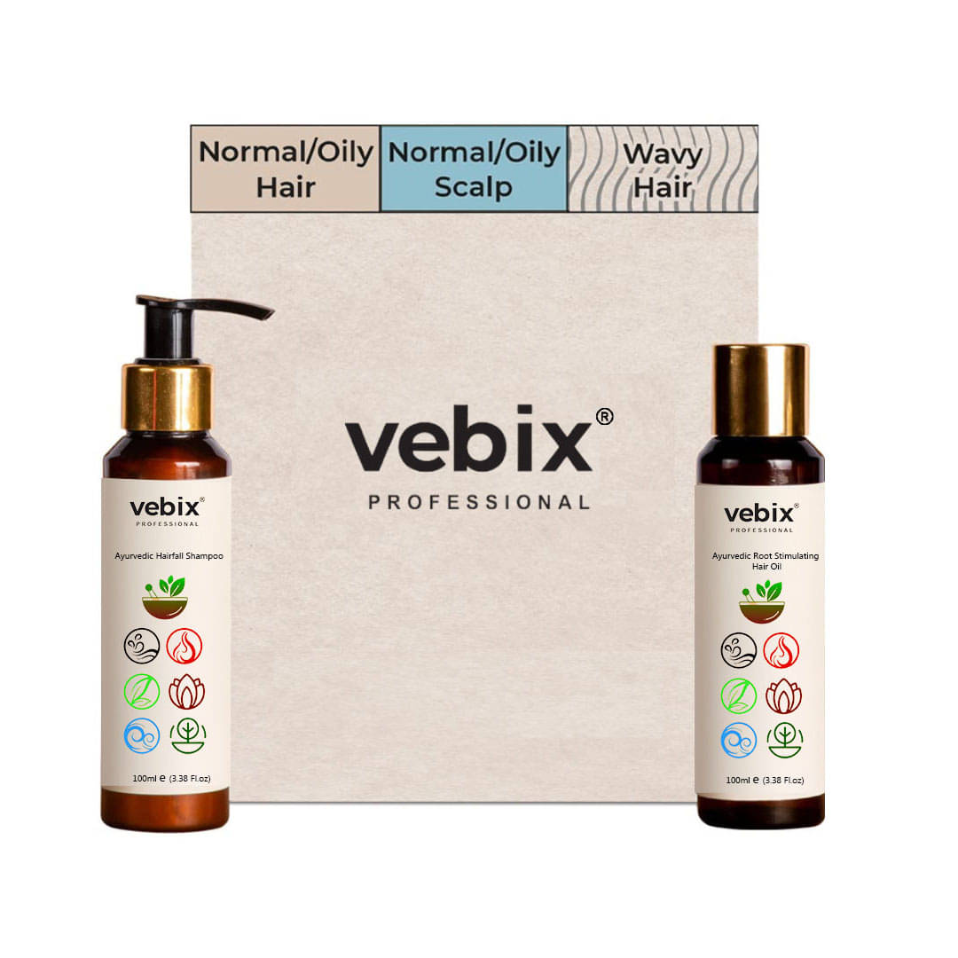 VebixProfessional Customised Regimen HairCare -2 Ayurvedic Product Kit -For Normal/Oily Hair for HairFallControl- AntiHairFall Neem Oil &Lotus AntiHairfall Shampoo VebixProfessional Customised Regimen HairCare -2 Ayurvedic Product Kit -For Normal/Oily Hair for HairFallControl- AntiHairFall Neem Oil &Lotus AntiHairfall Shampoo