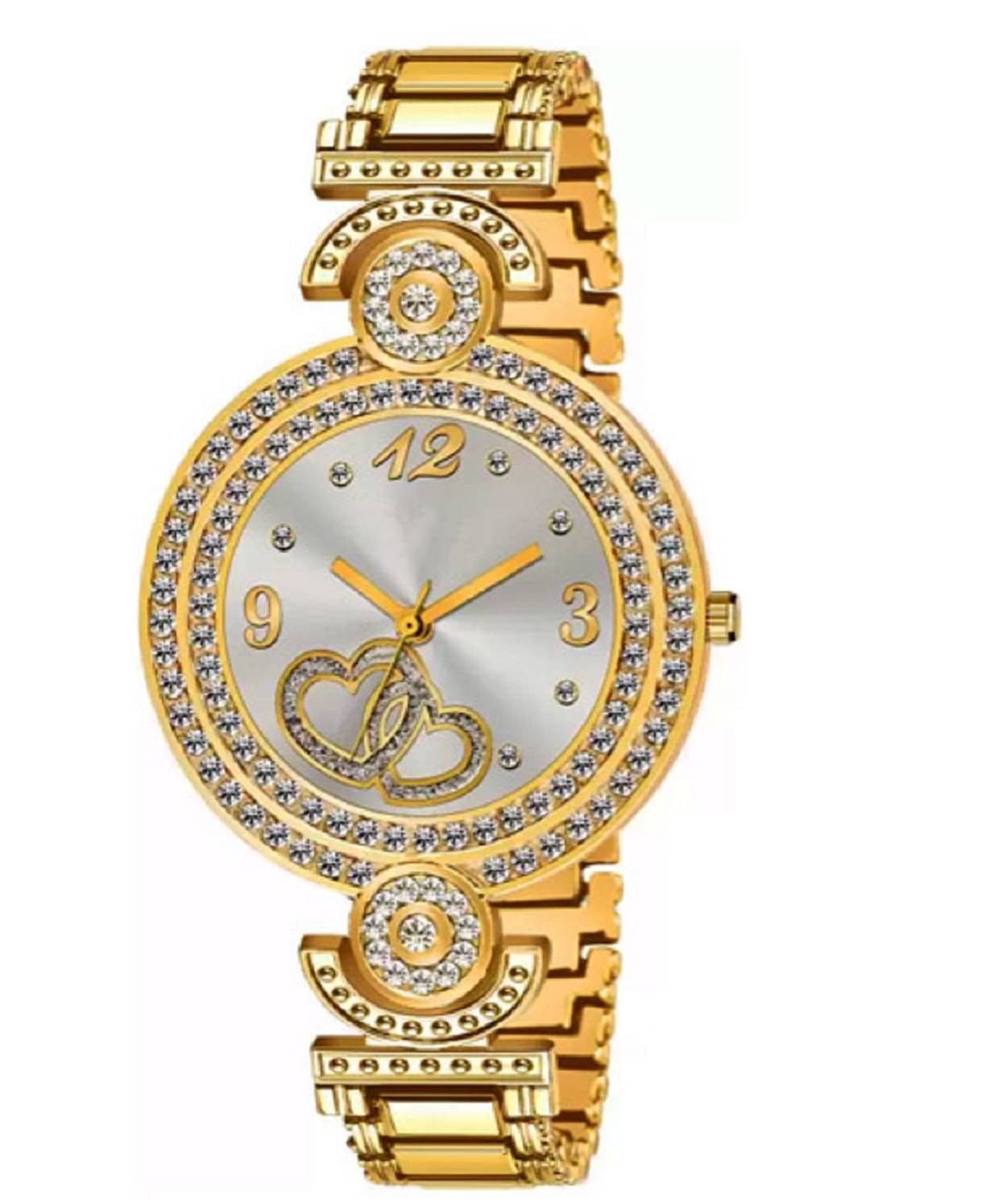     			Viser Gold Metal Analog Womens Watch
