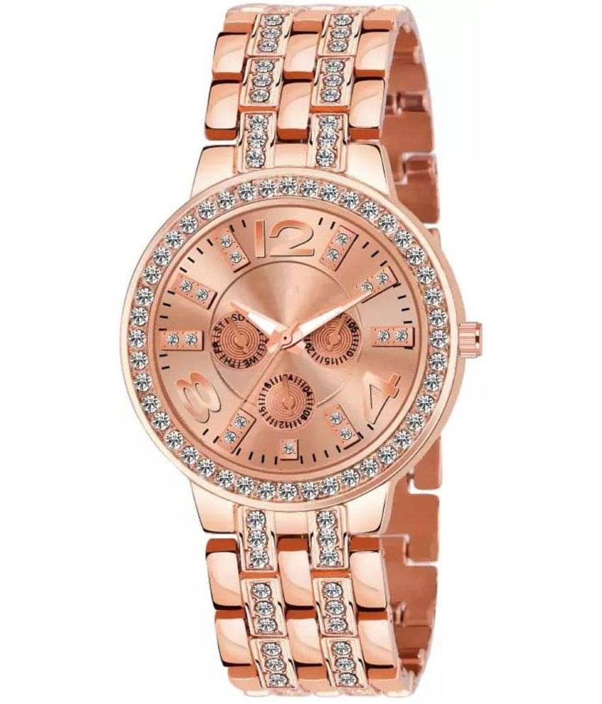     			Viser Rose Gold Metal Analog Womens Watch