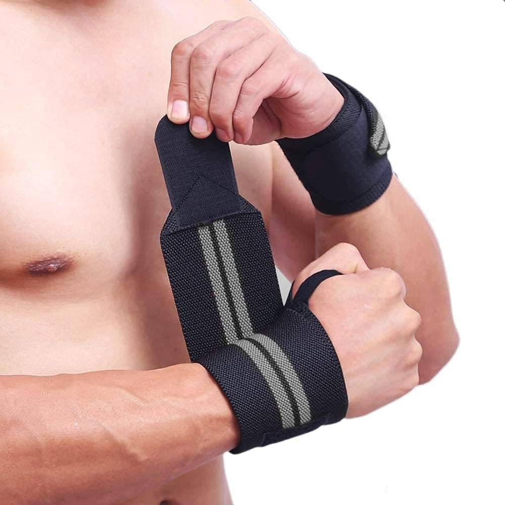 Wrist Support Band With Thumb Loop Strap For Men & Women For Gym Workout, Push-Ups, Pull-Ups, Strength Training Exercise, Pack of 1 Wrist Support Band With Thumb Loop Strap For Men & Women For Gym Workout, Push-Ups, Pull-Ups, Strength Training Exercise, Pack of 1