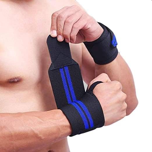 Wrist Supporter for Gym Wrist Band for Men Gym & Women with Thumb Loop Straps - Wrist Wrap Gym Accessories for Men Hand Grip & Wrist Support Sports Straps for Gym, Pack of 1 Wrist Supporter for Gym Wrist Band for Men Gym & Women with Thumb Loop Straps - Wrist Wrap Gym Accessories for Men Hand Grip & Wrist Support Sports Straps for Gym, Pack of 1