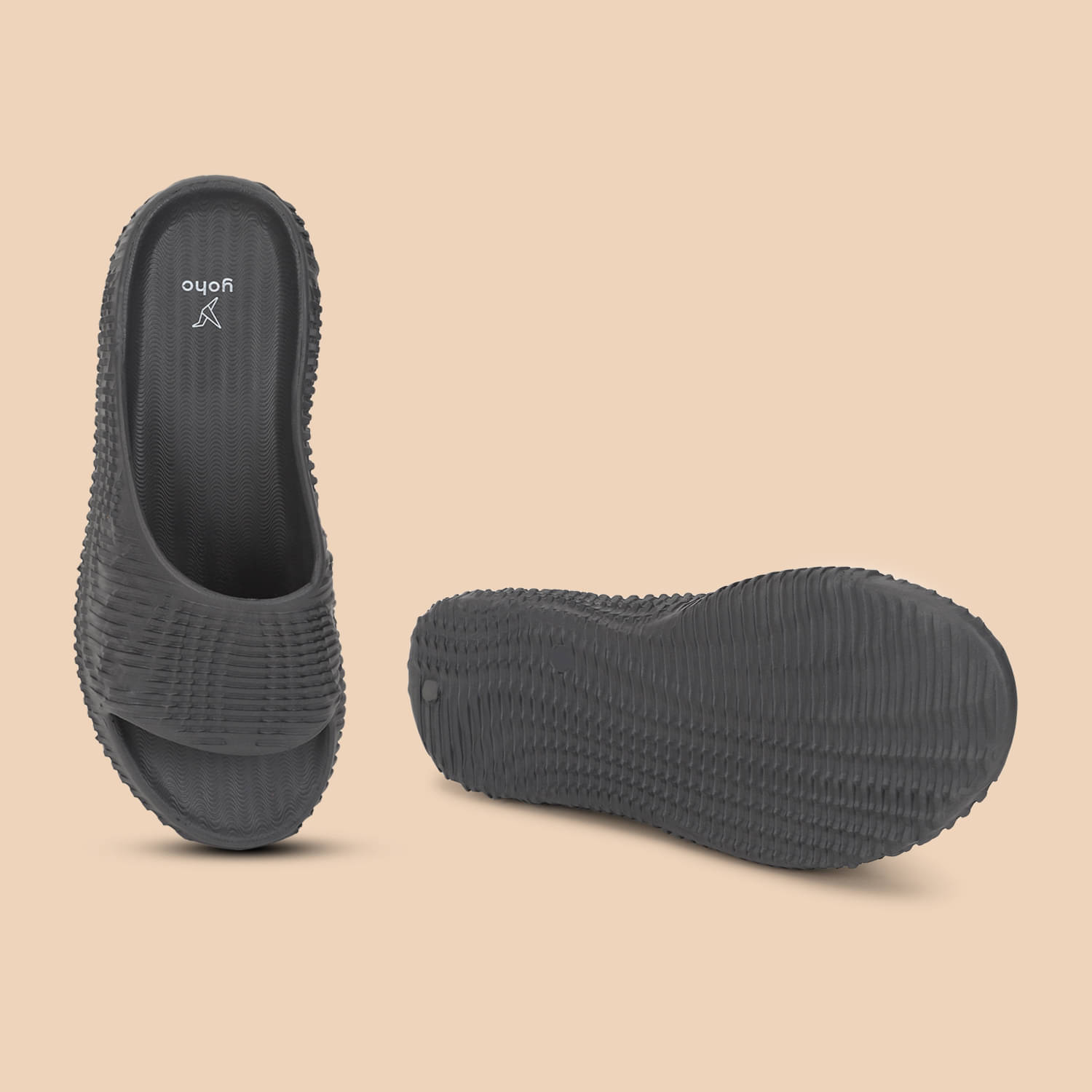     			Yoho Grey Men's Slide Flip Flop