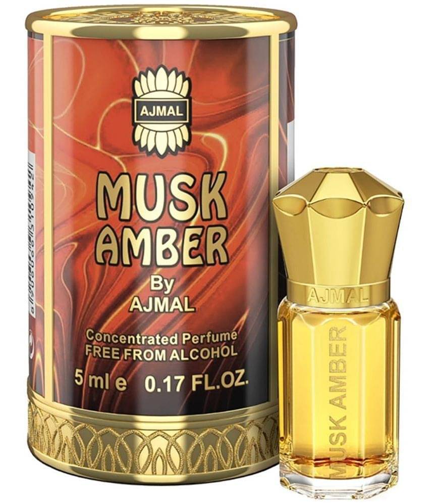     			Ajmal MUSK AMBER Attar Woody & Spicy Fragrance NonAlcoholic LongLasting Attar For Men 5ML Pack of 1