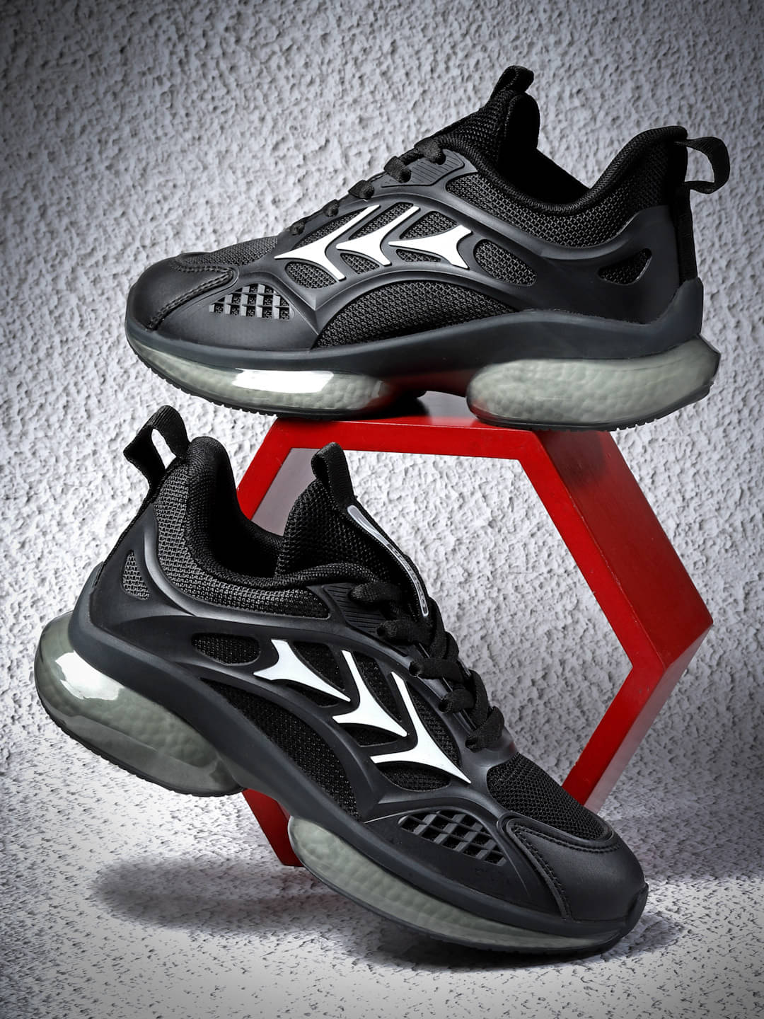     			Action - Black Girl's Running Shoes ( 1 Pair )