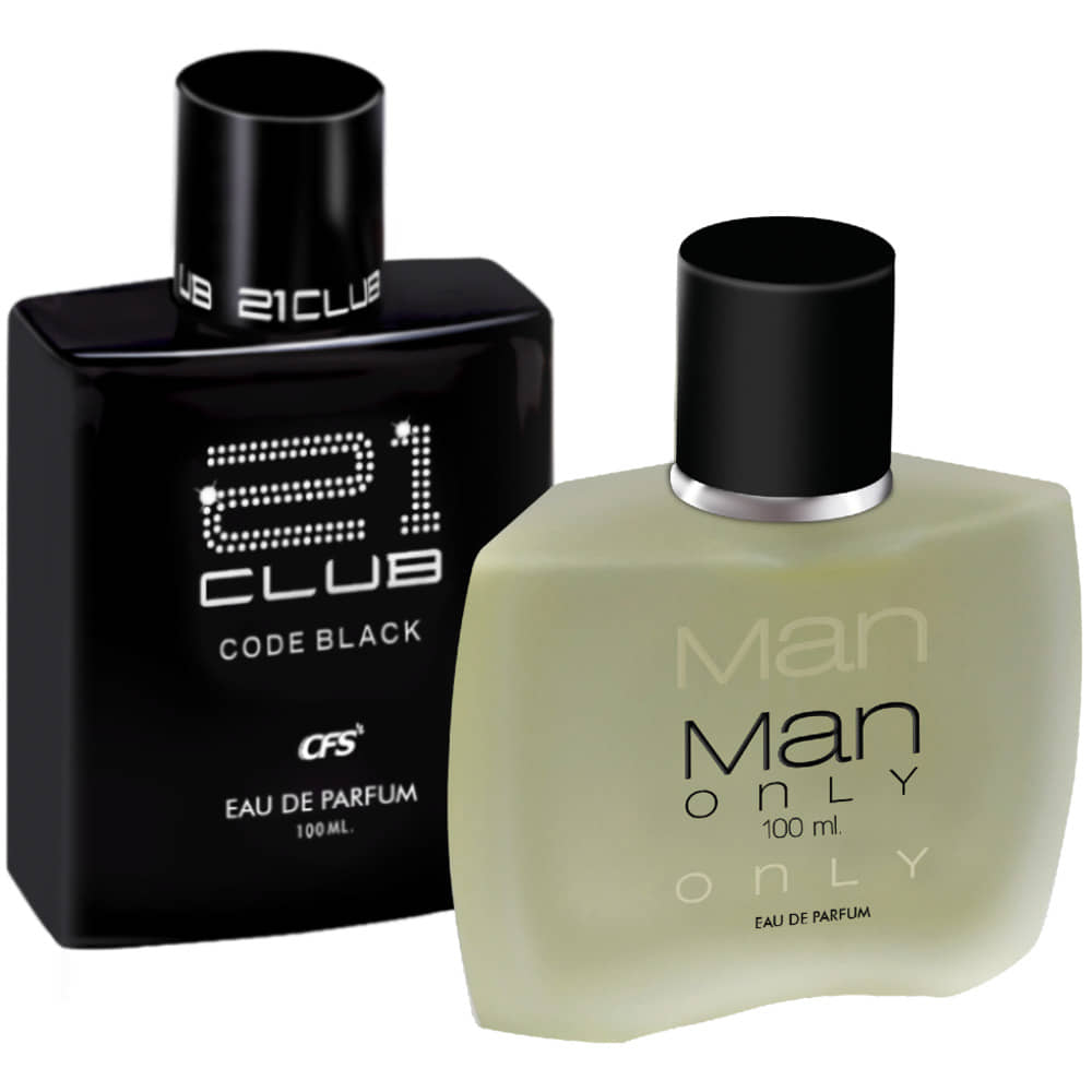 CFS Code Black  & Man Only Black EDP Long Lasting Perfume
