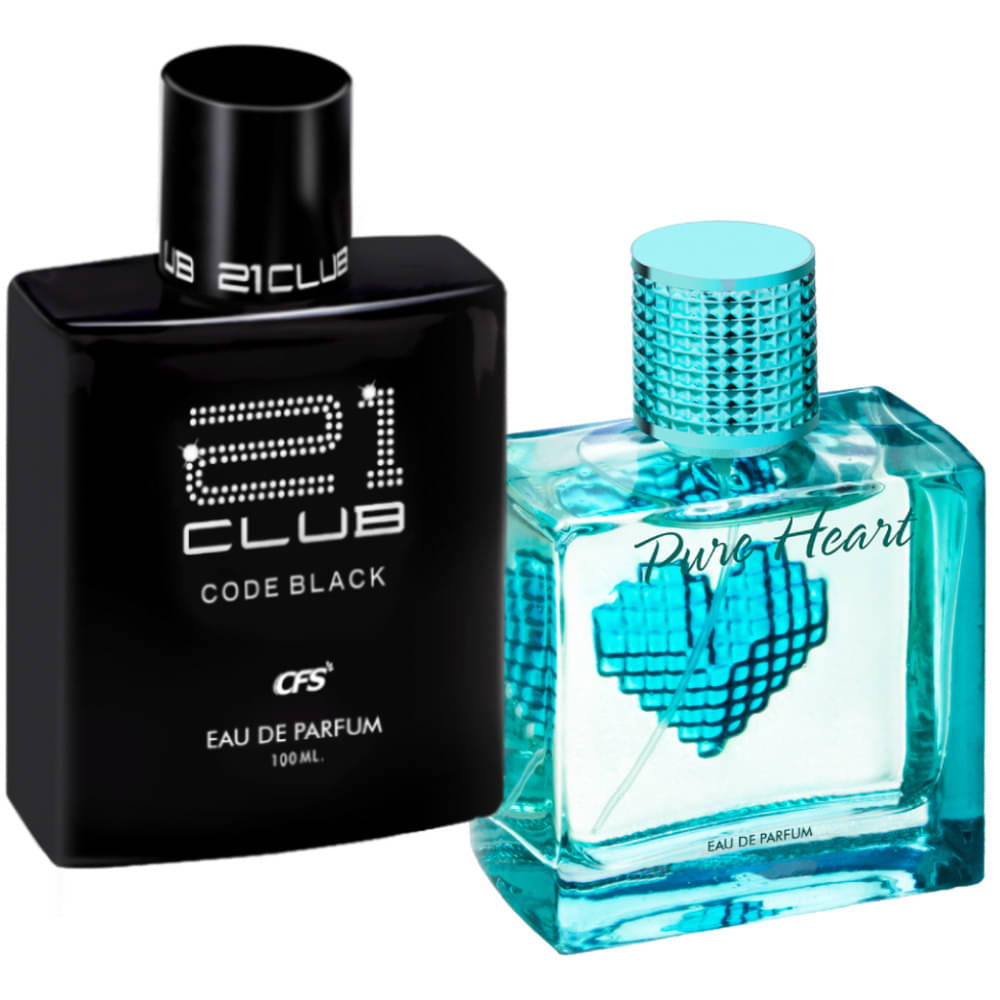     			CFS Code Black  & Pure Heart Blue EDP Long Lasting Perfume