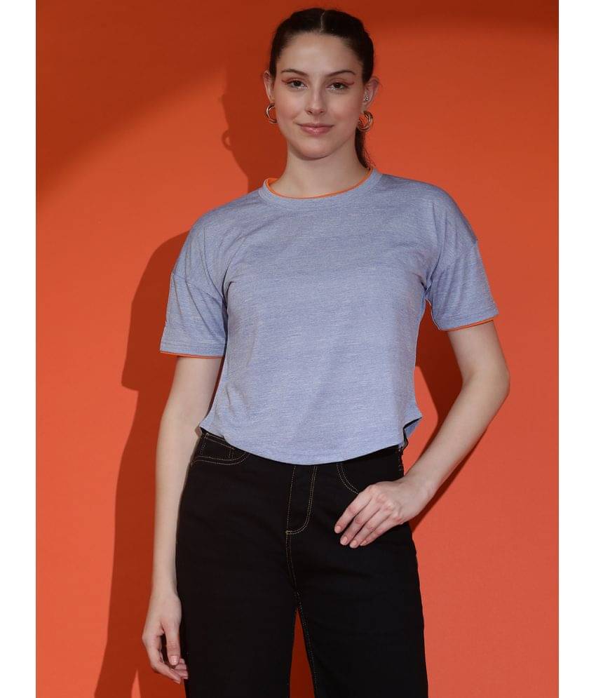 EPPE Women Polyester Oversized Fit Round Neck T-Shirt ( Gray )     			EPPE Women Polyester Oversized Fit Round Neck T-Shirt ( Gray )