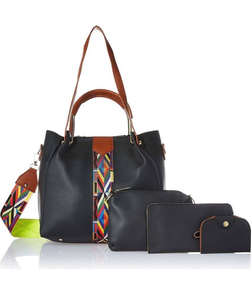     			Fargo Black Faux Leather Combo