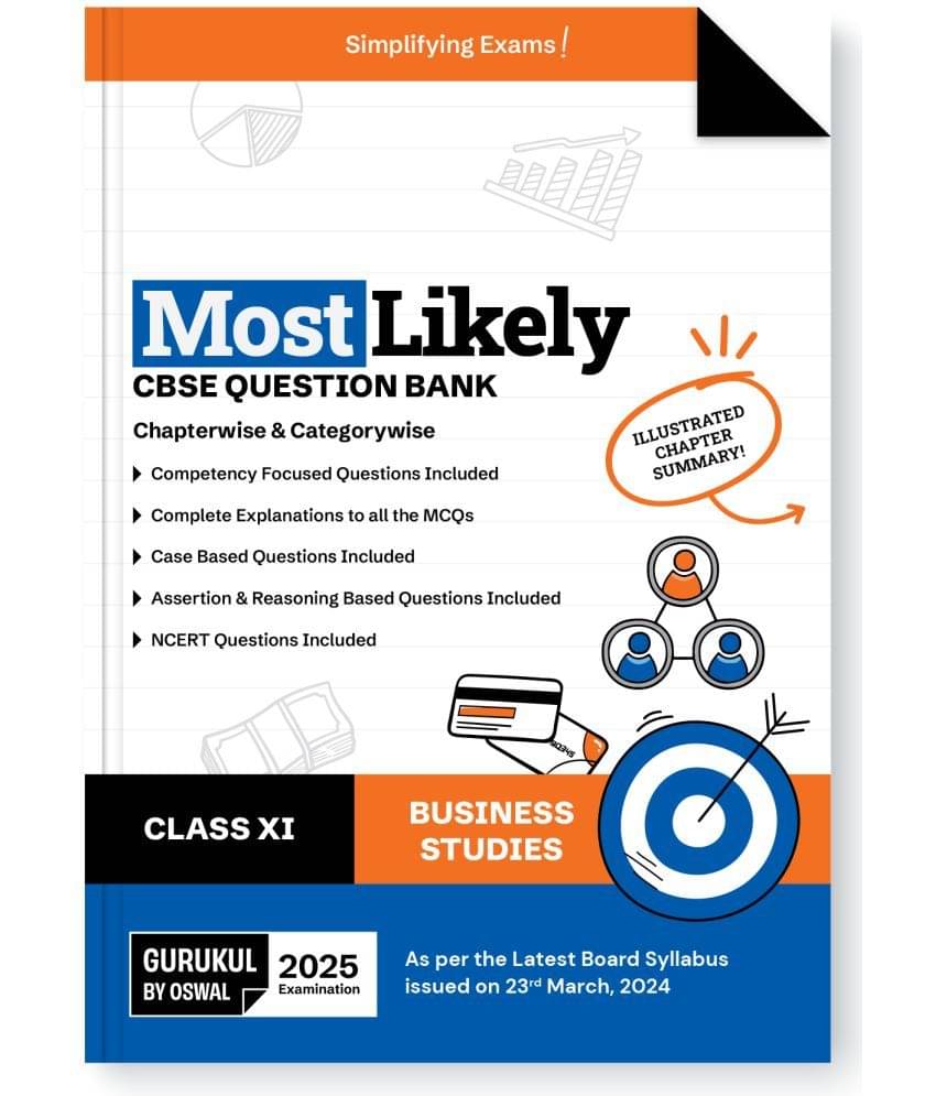 Gurukul By Oswal Business Studies Most Likely CBSE Question Bank for Class 11 Exam 2025 - Chapterwise & Categorywise, Competency Focused Qs, NCERT Qs, Gurukul By Oswal Business Studies Most Likely CBSE Question Bank for Class 11 Exam 2025 - Chapterwise & Categorywise, Competency Focused Qs, NCERT Qs,