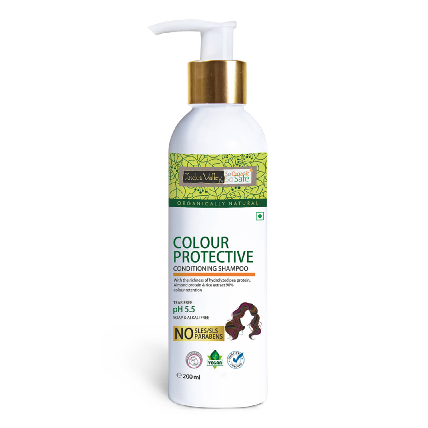 Indus Valley Shampoo - Colour Protective Shampoo after coloring Hair 200 ML Pack of 1 Indus Valley Shampoo - Colour Protective Shampoo after coloring Hair 200 ML Pack of 1