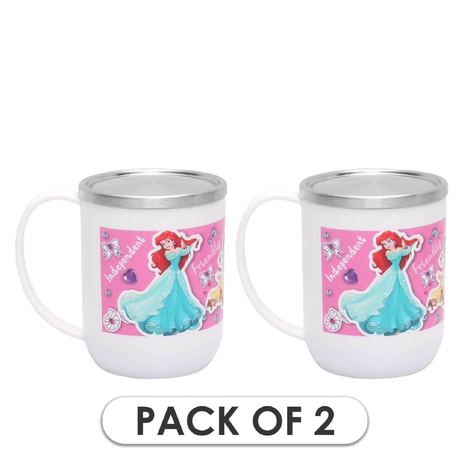 Jaypee Plus CUPSHUP PRINCESS Humor & Comic Stainless Steel Milk Mug 800 mL ( Pack of 2 ) Jaypee Plus CUPSHUP PRINCESS Humor & Comic Stainless Steel Milk Mug 800 mL ( Pack of 2 )