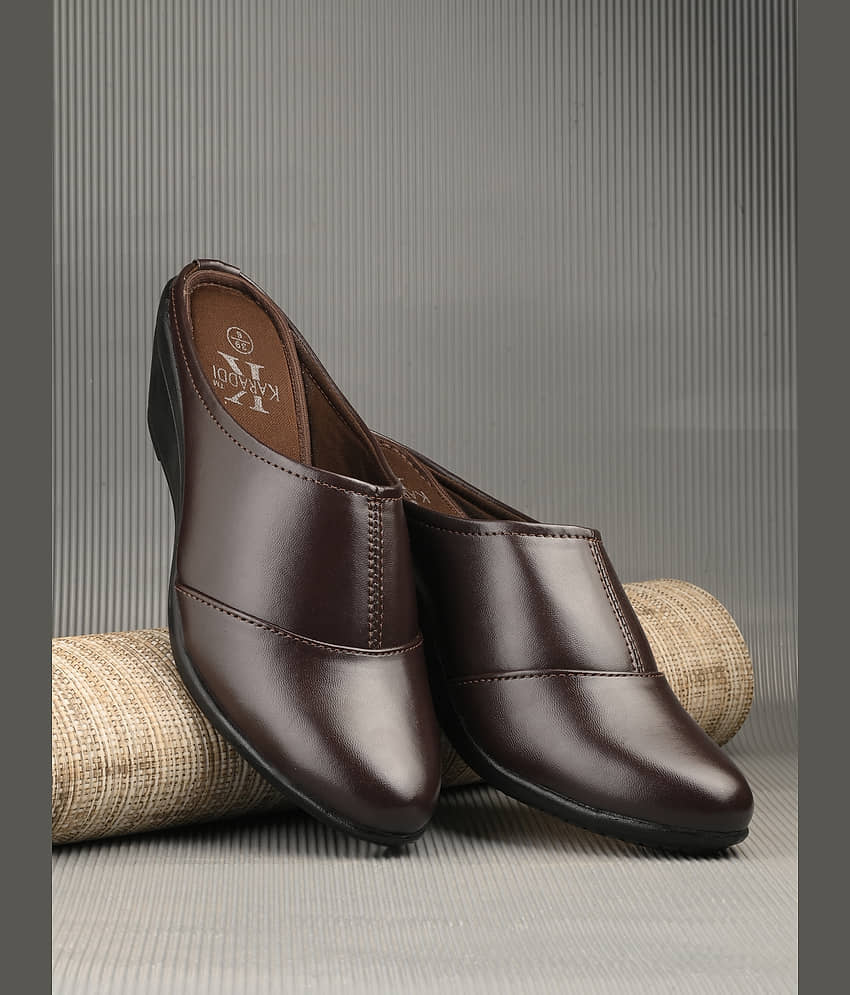KARADDI Black Women's Mules Heels - Heels | Buy online on ZillyBuy