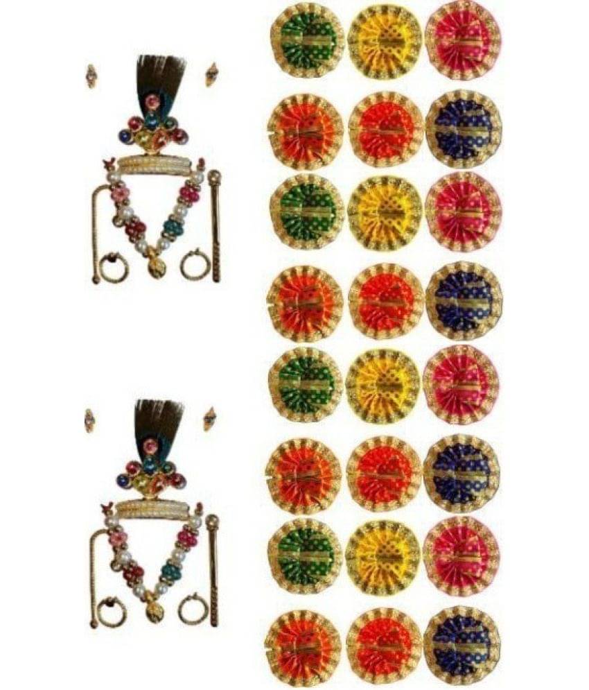 Lootnixx Laddu Gopal Dress Only For (Size 0 No ) 24 Pc Poshak 2 Mukut Set Dress Lootnixx Laddu Gopal Dress Only For (Size 0 No ) 24 Pc Poshak 2 Mukut Set Dress