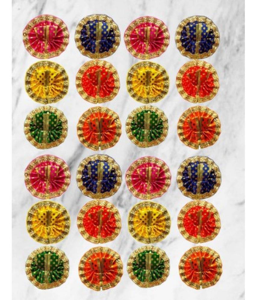     			Lootnixx Laddu Gopal Krishna Goli Designe Golden Poshak 24 Piece (Size 0 No ) Set Dress