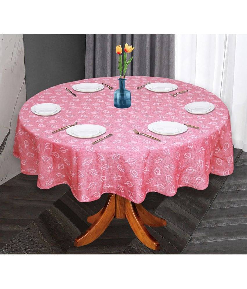 Oasis Hometex Printed Cotton 6 Seater Round Table Cover ( 152 x 152 ) cm Pack of 1 Pink Oasis Hometex Printed Cotton 6 Seater Round Table Cover ( 152 x 152 ) cm Pack of 1 Pink