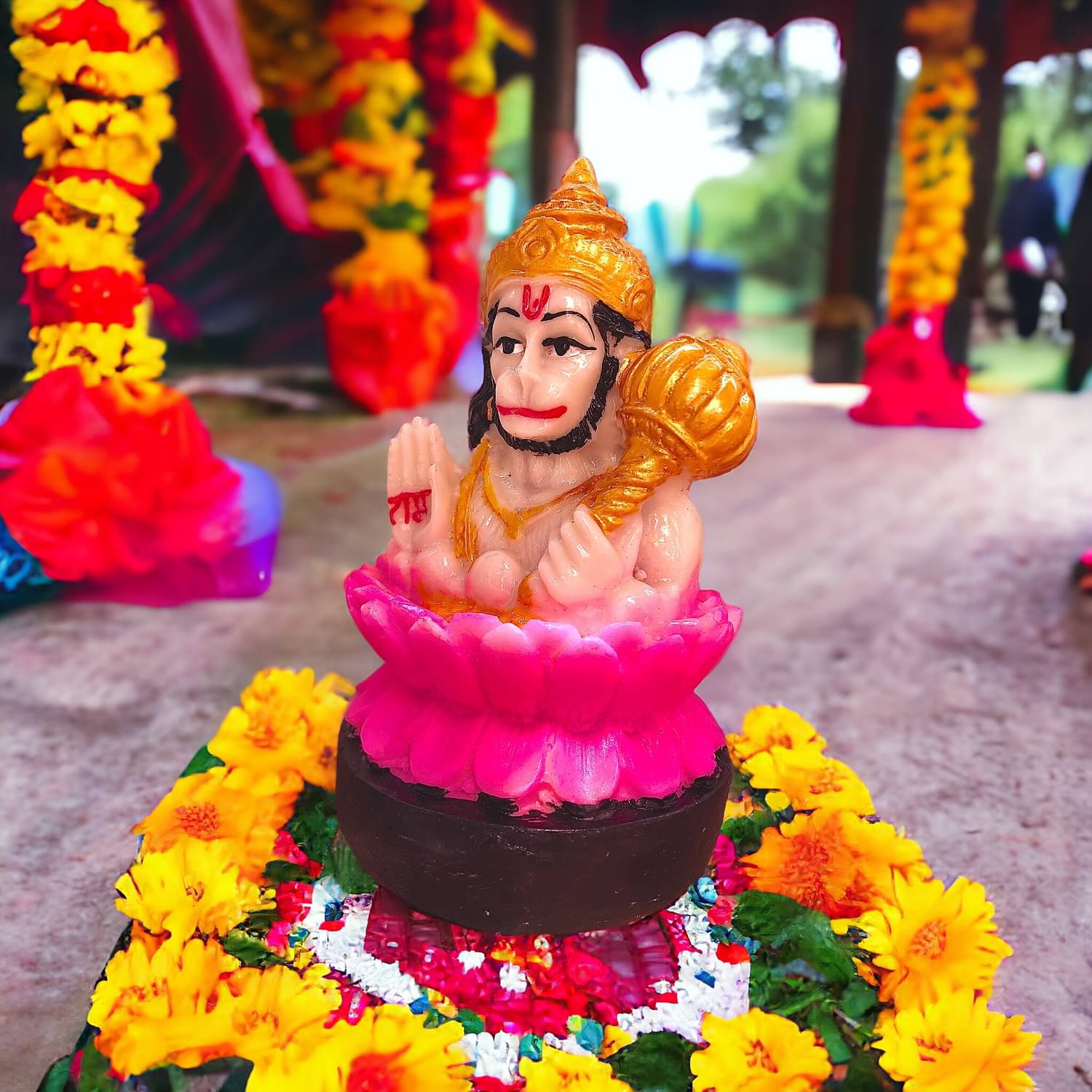     			PAYSTORE Resin Lord Hanuman Idol ( 5 cm )