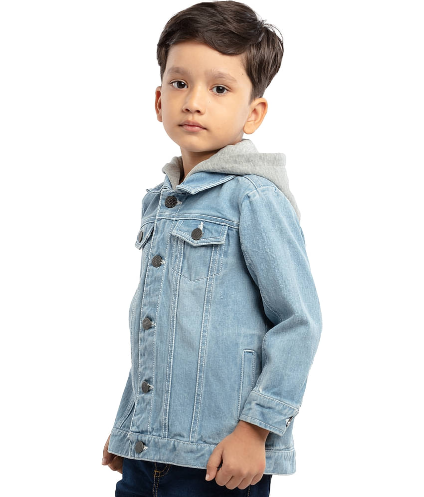 Under Fourteen Only Boys Cotton Casual Jacket ( Navy , Pack of 1 )