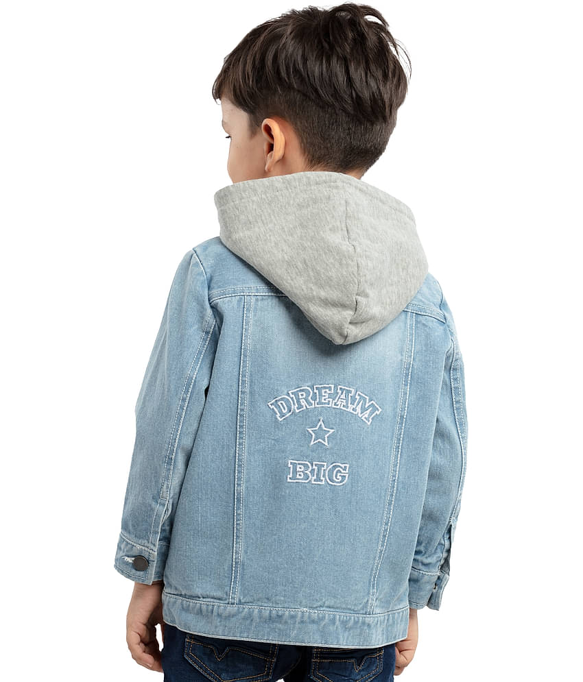 Under Fourteen Only Boys Cotton Casual Jacket ( Navy , Pack of 1 )